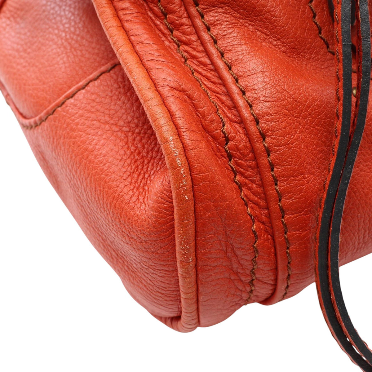 Chloé Medium Leather Paddington Handbag — Orange