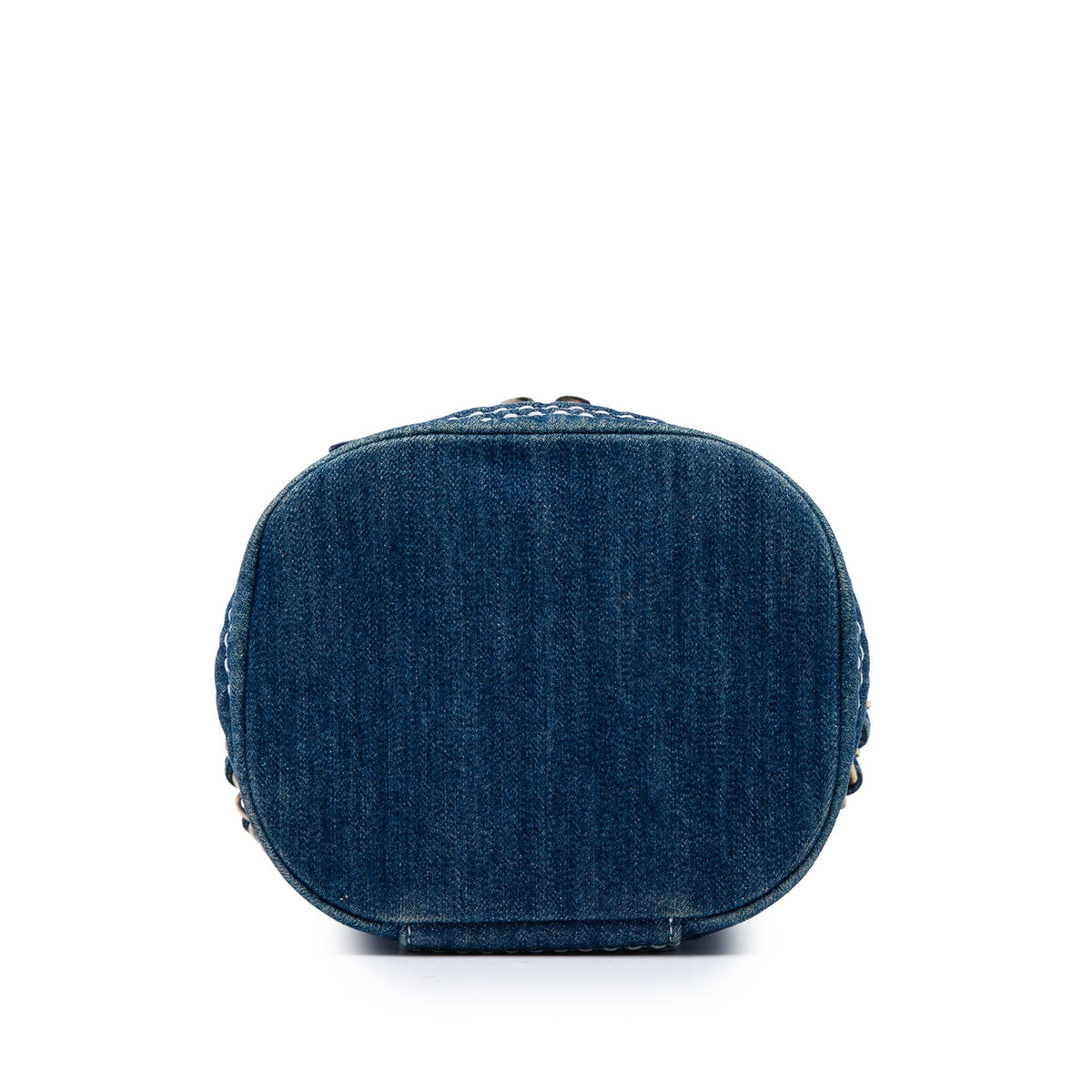 Chanel CC Quilted Denim Trip Vanity Case with Chain