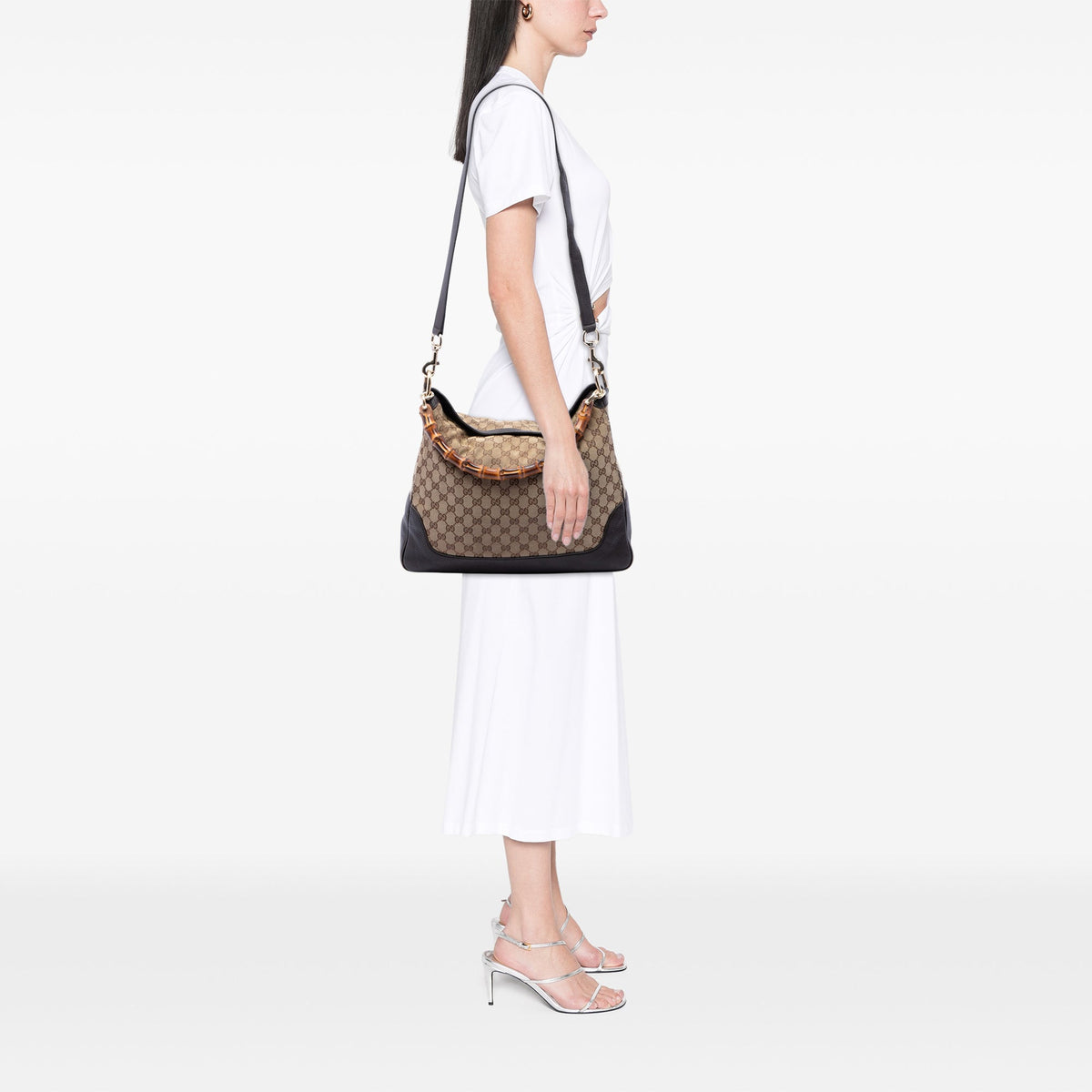 Gucci GG Canvas Bamboo Diana Satchel