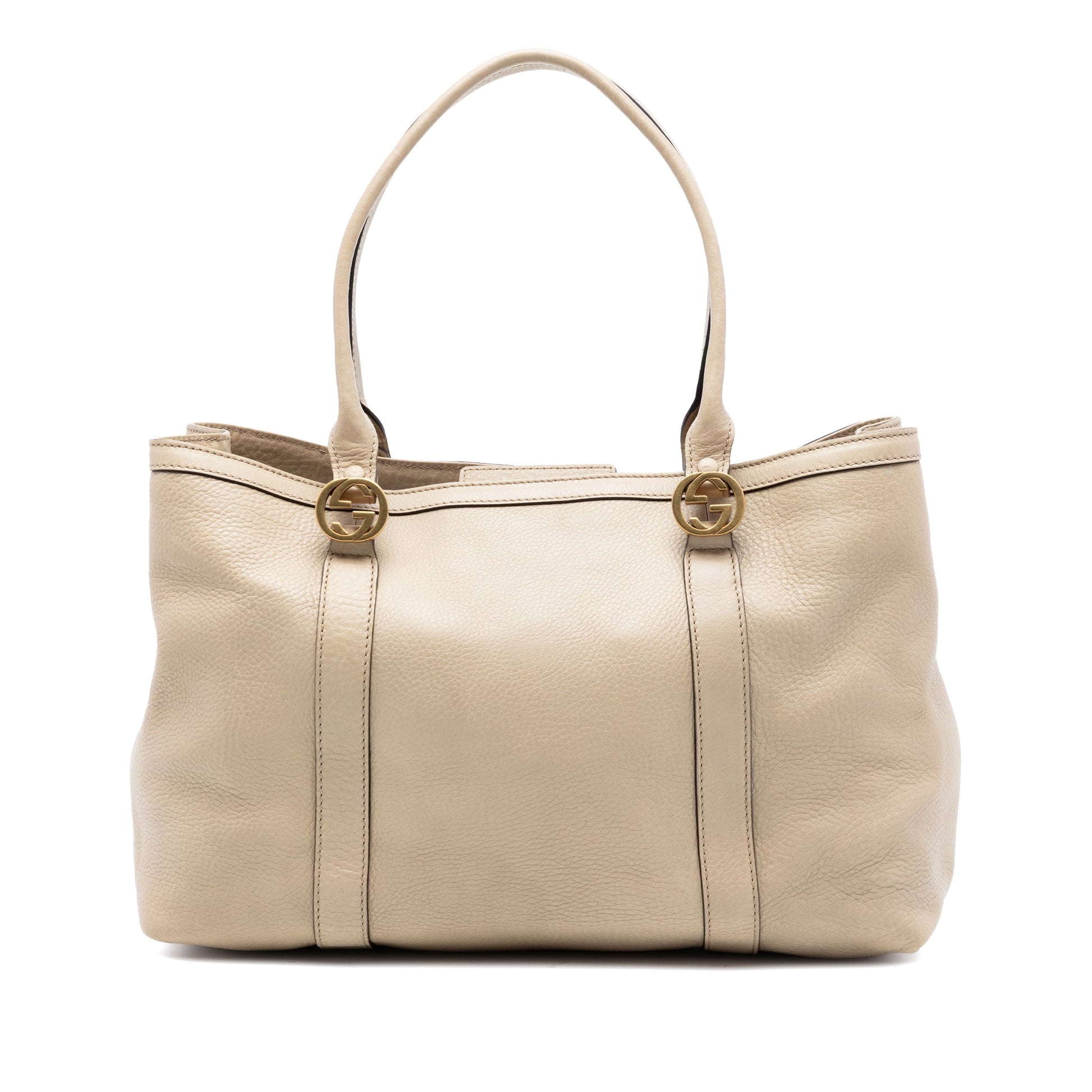 Gucci Pebbled Leather Miss GG Tote