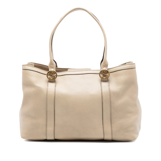 Gucci Pebbled Leather Miss GG Tote