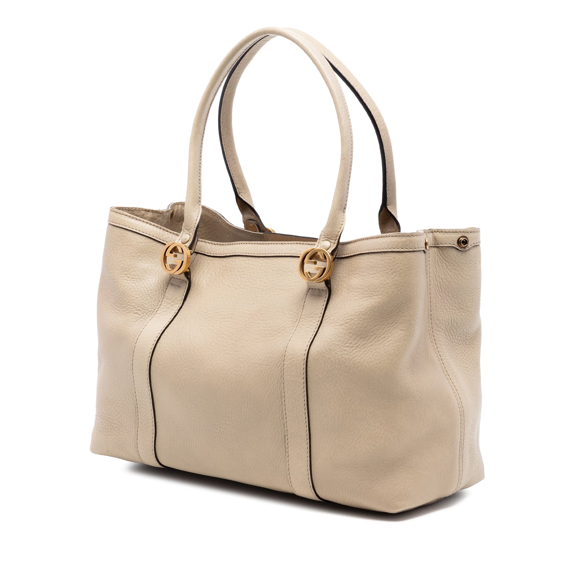 Gucci Pebbled Leather Miss GG Tote