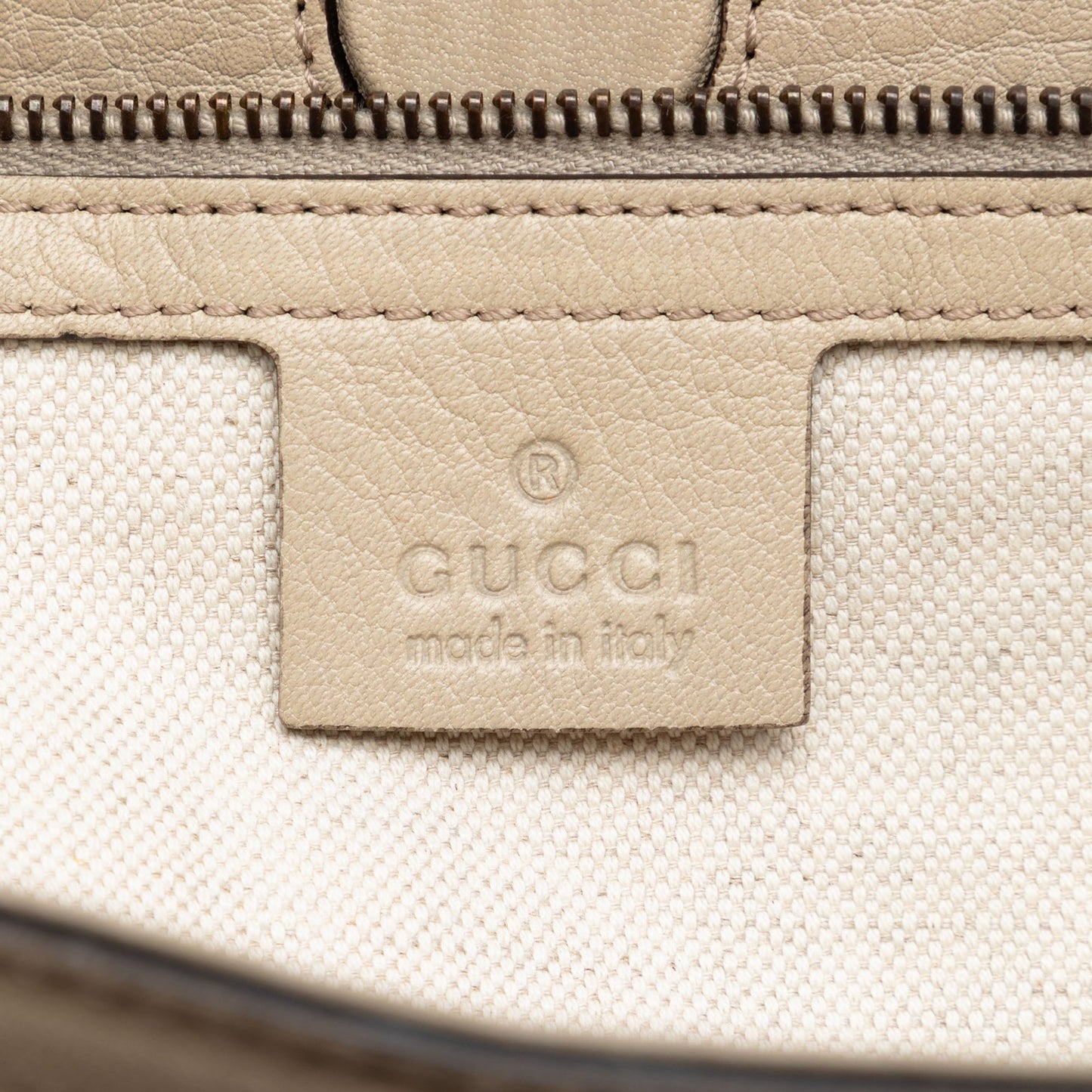 Gucci Pebbled Leather Miss GG Tote