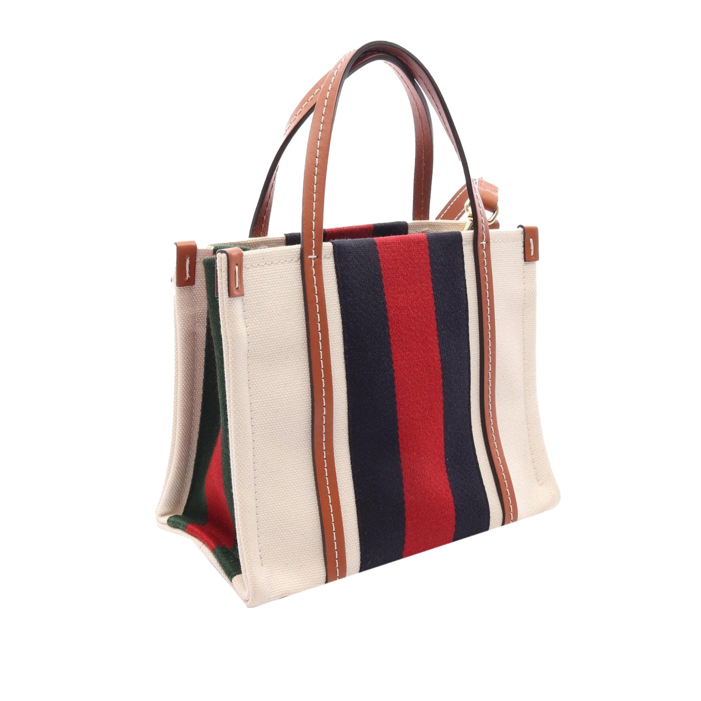 Gucci Mini Canvas Interlocking G Web Tote