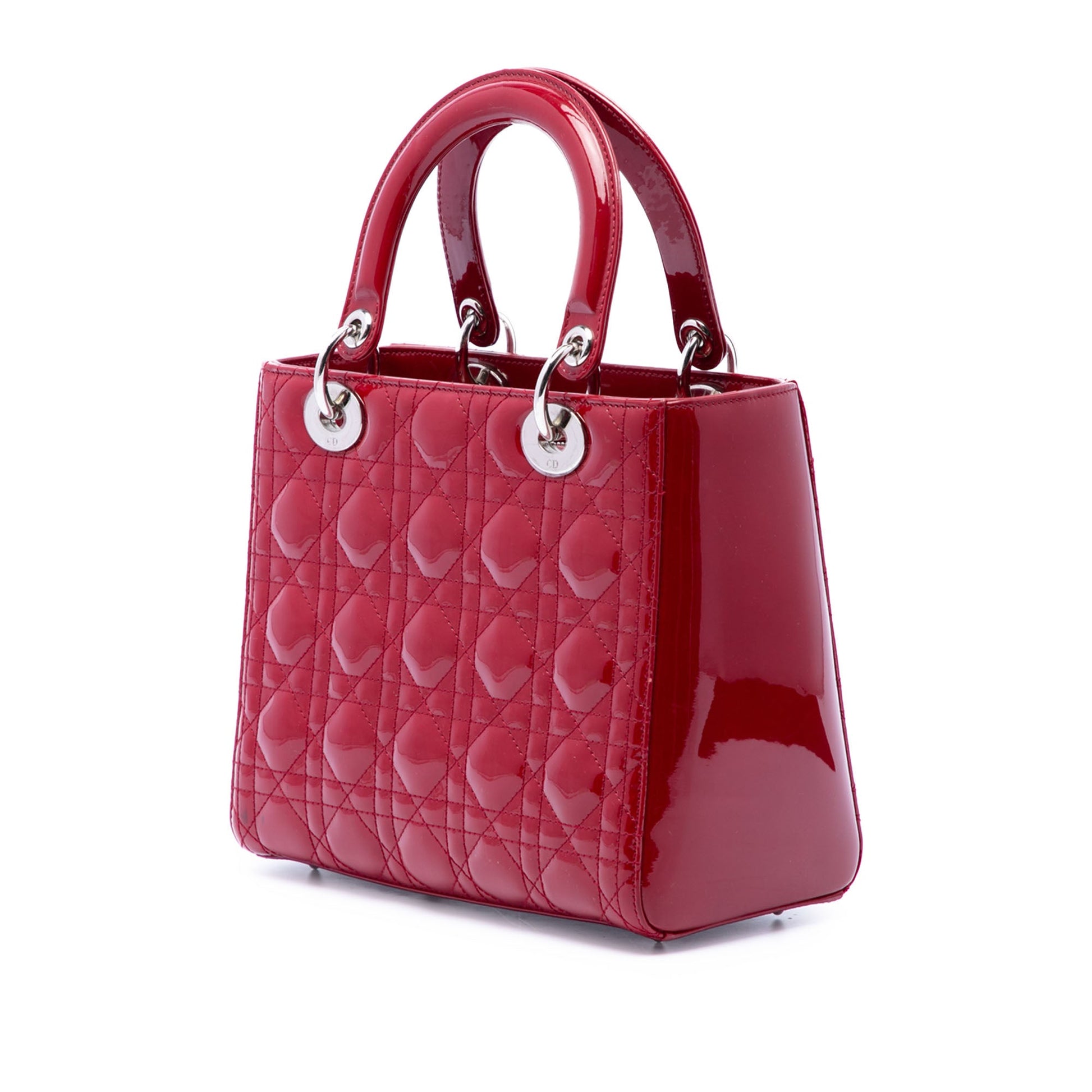 Dior Medium Patent Cannage Lady Dior