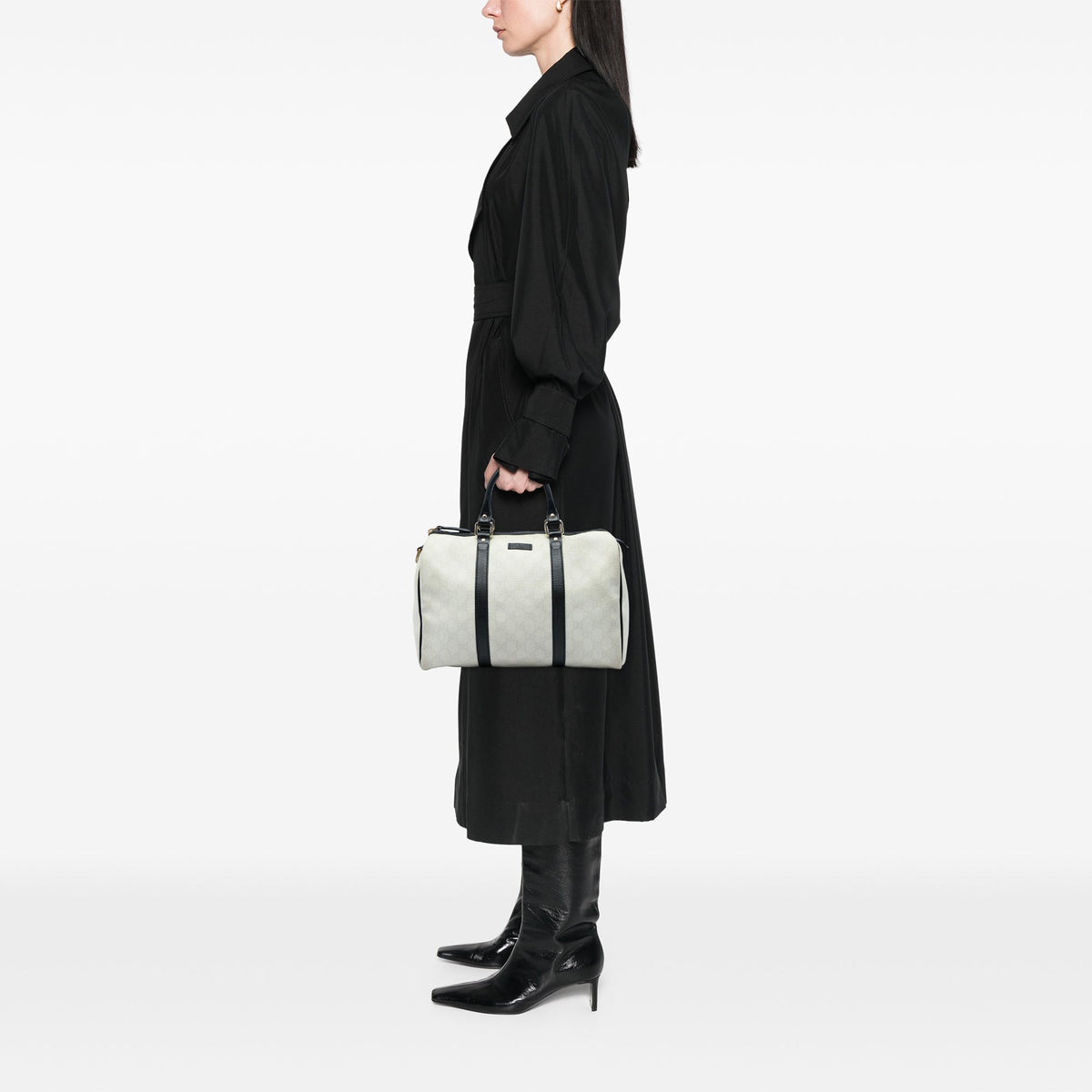 Gucci Medium GG Supreme Joy Boston Bag — White