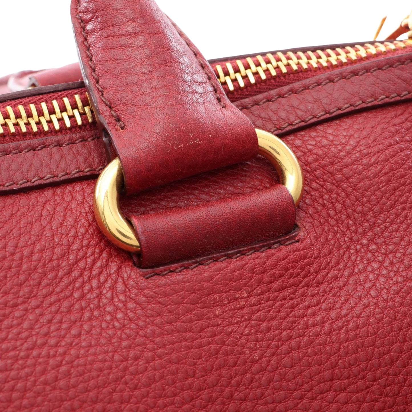 Prada Vitello Daino Zip Top Satchel