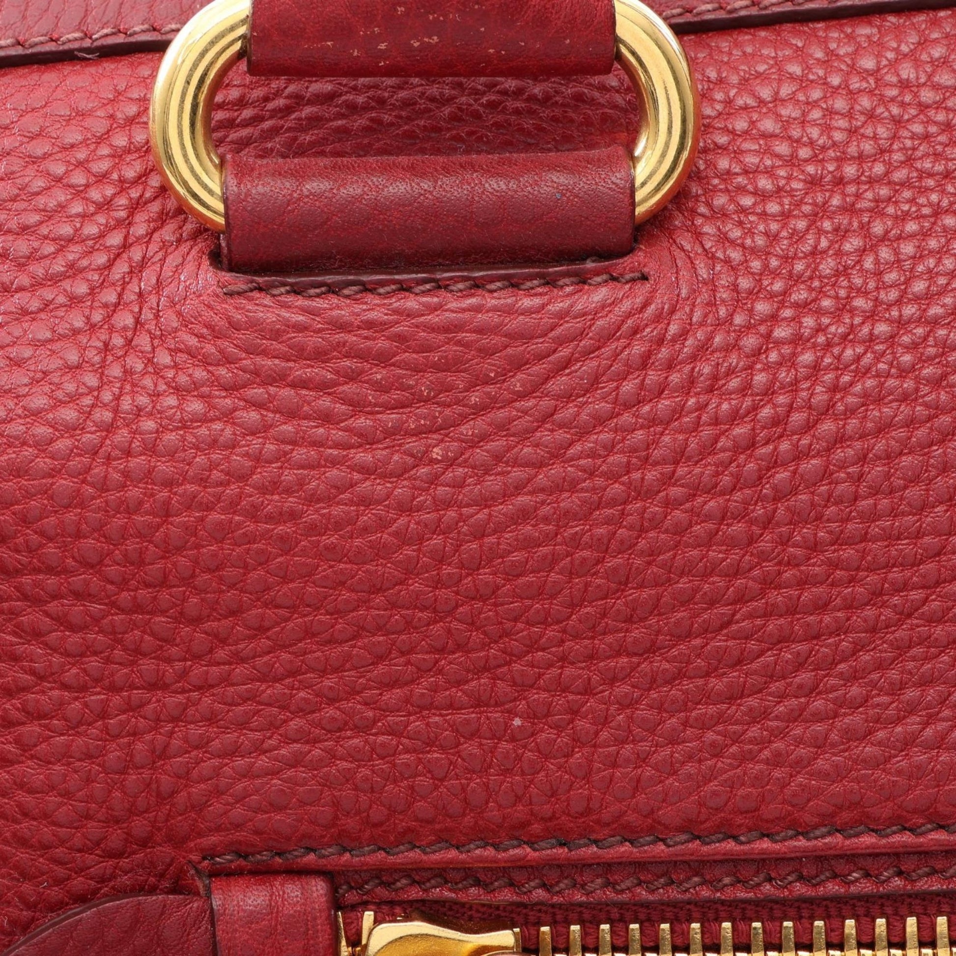 Prada Vitello Daino Zip Top Satchel