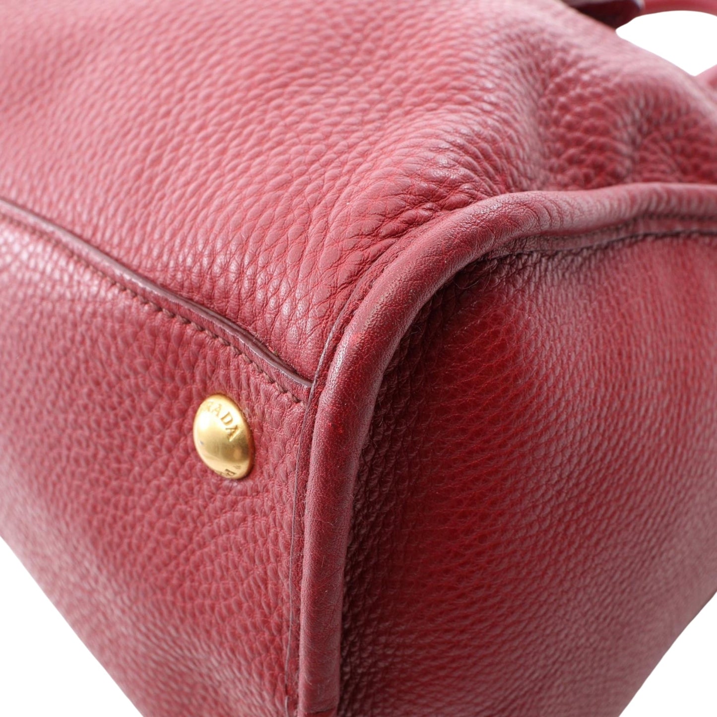 Prada Vitello Daino Zip Top Satchel