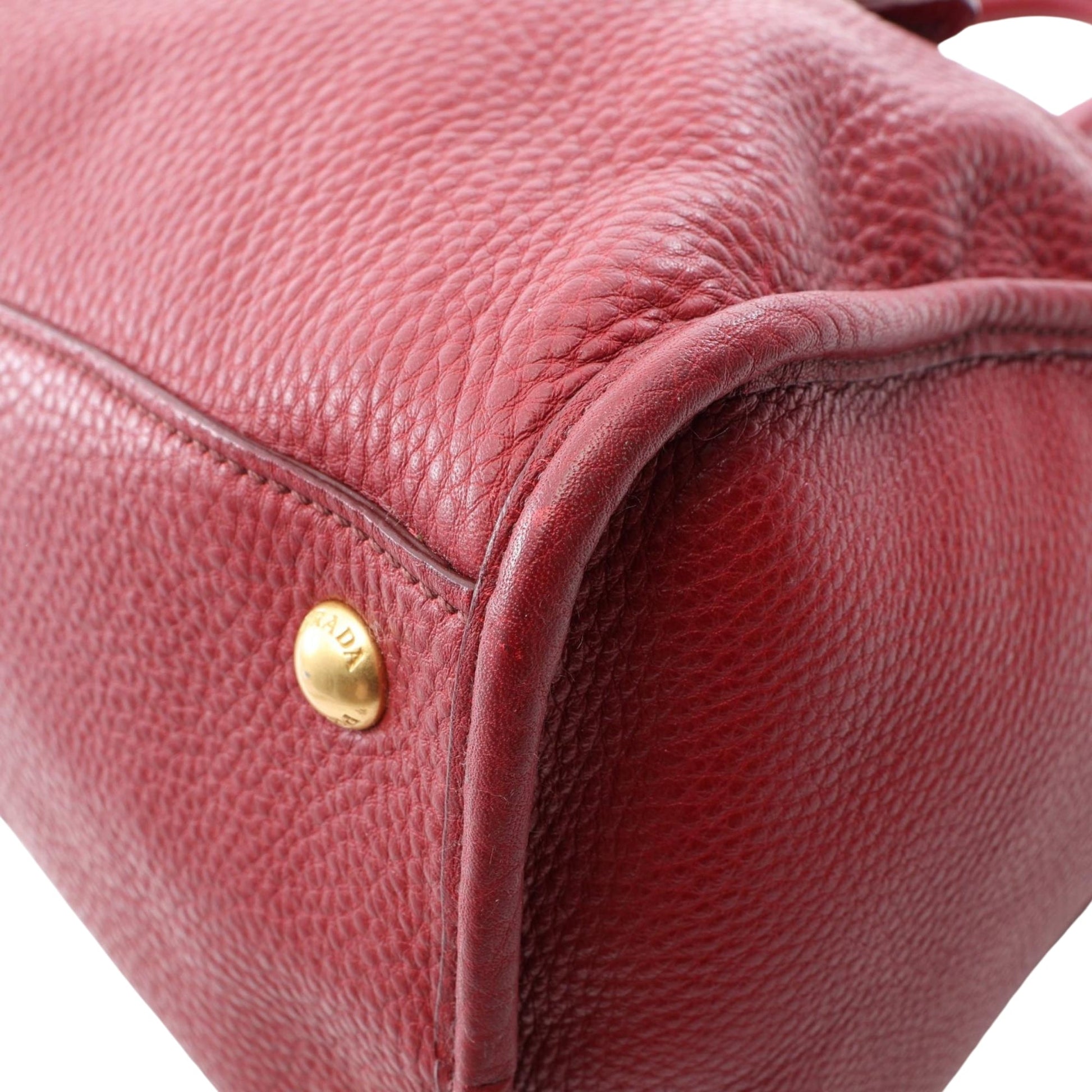 Prada Vitello Daino Zip Top Satchel