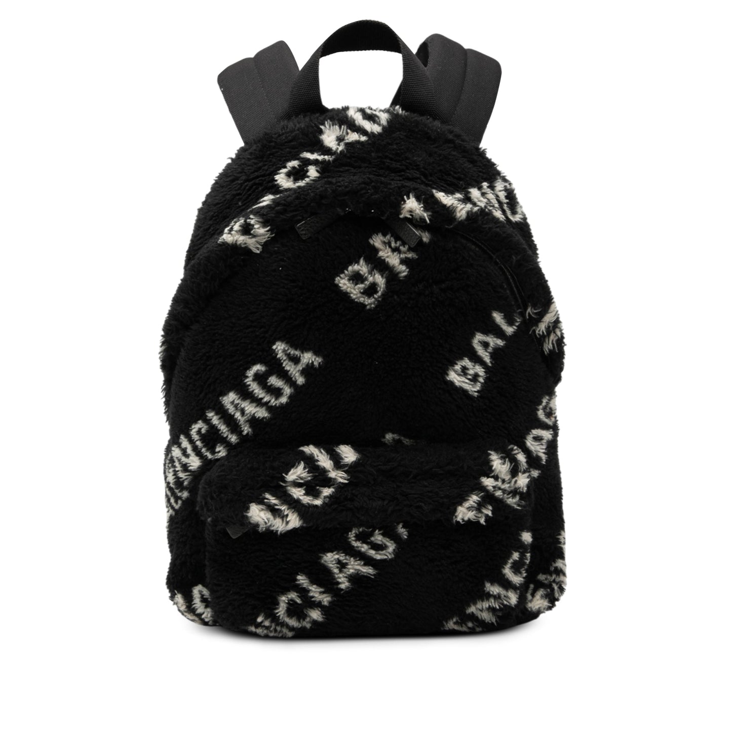 Balenciaga Small Faux Fur Diagonal Logo Everyday Backpack