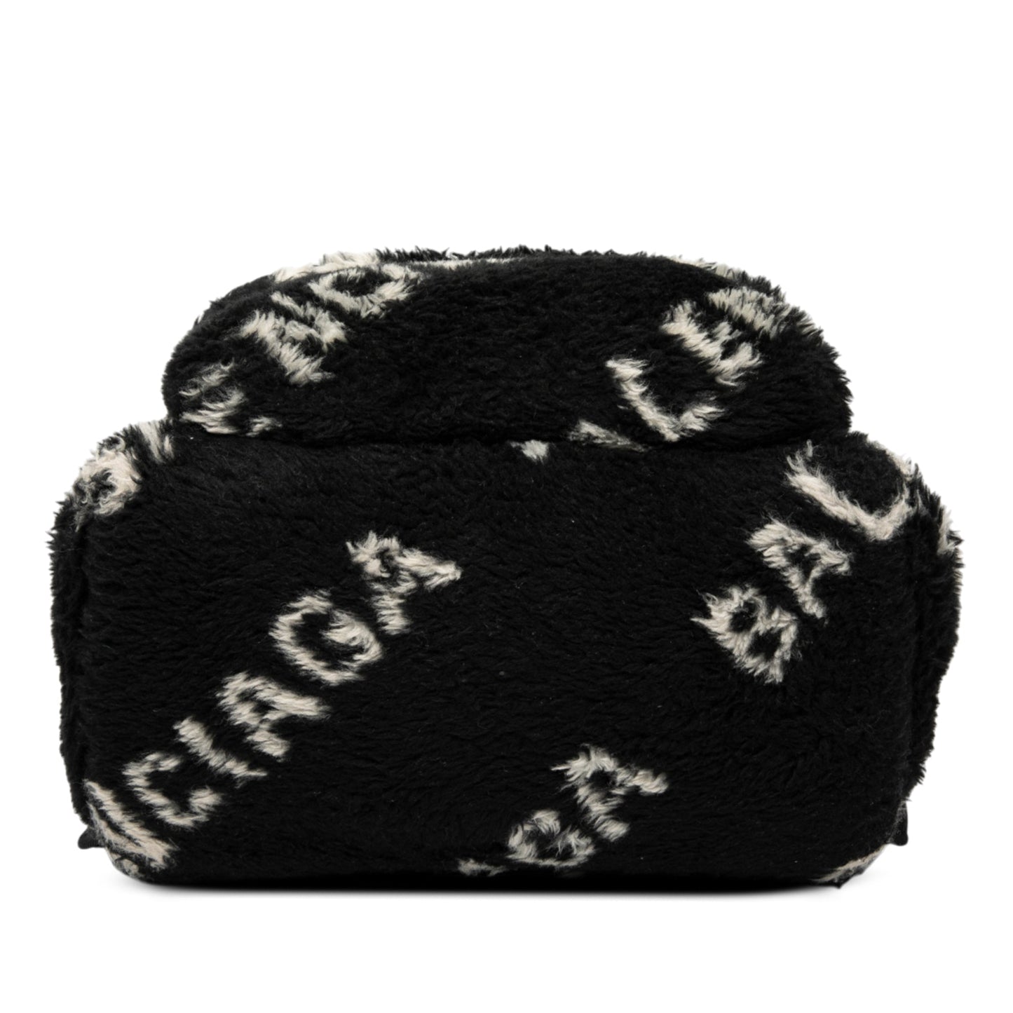 Balenciaga Small Faux Fur Diagonal Logo Everyday Backpack