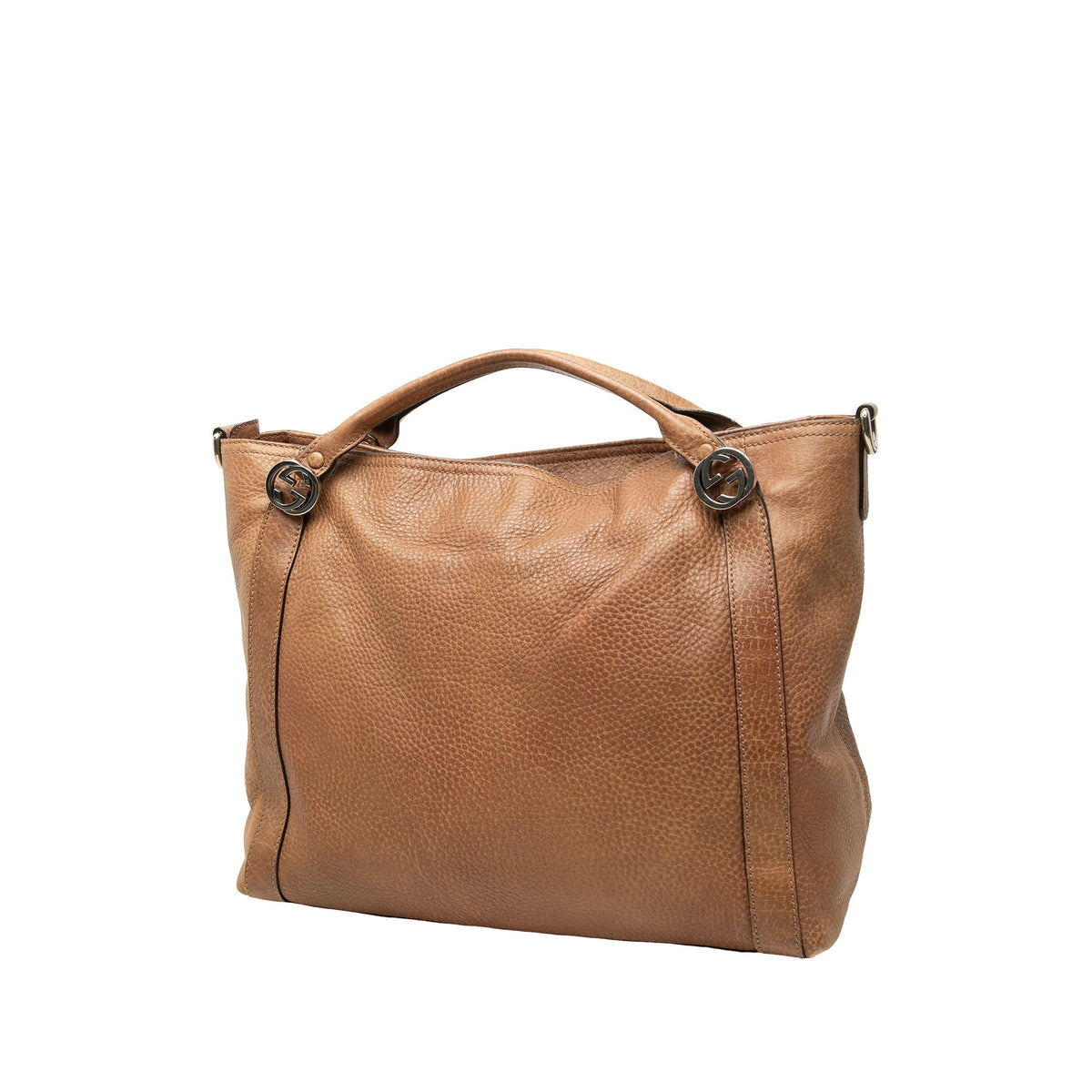 Gucci Medium Leather Miss GG Satchel — Brown