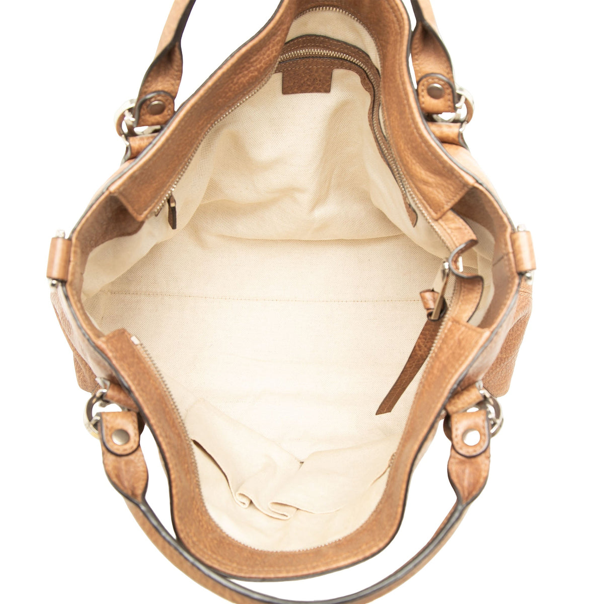 Gucci Medium Leather Miss GG Satchel — Brown