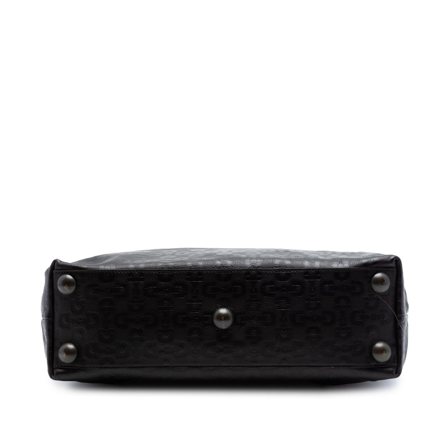 Gucci Embossed Studded Leather Horsebit Tote