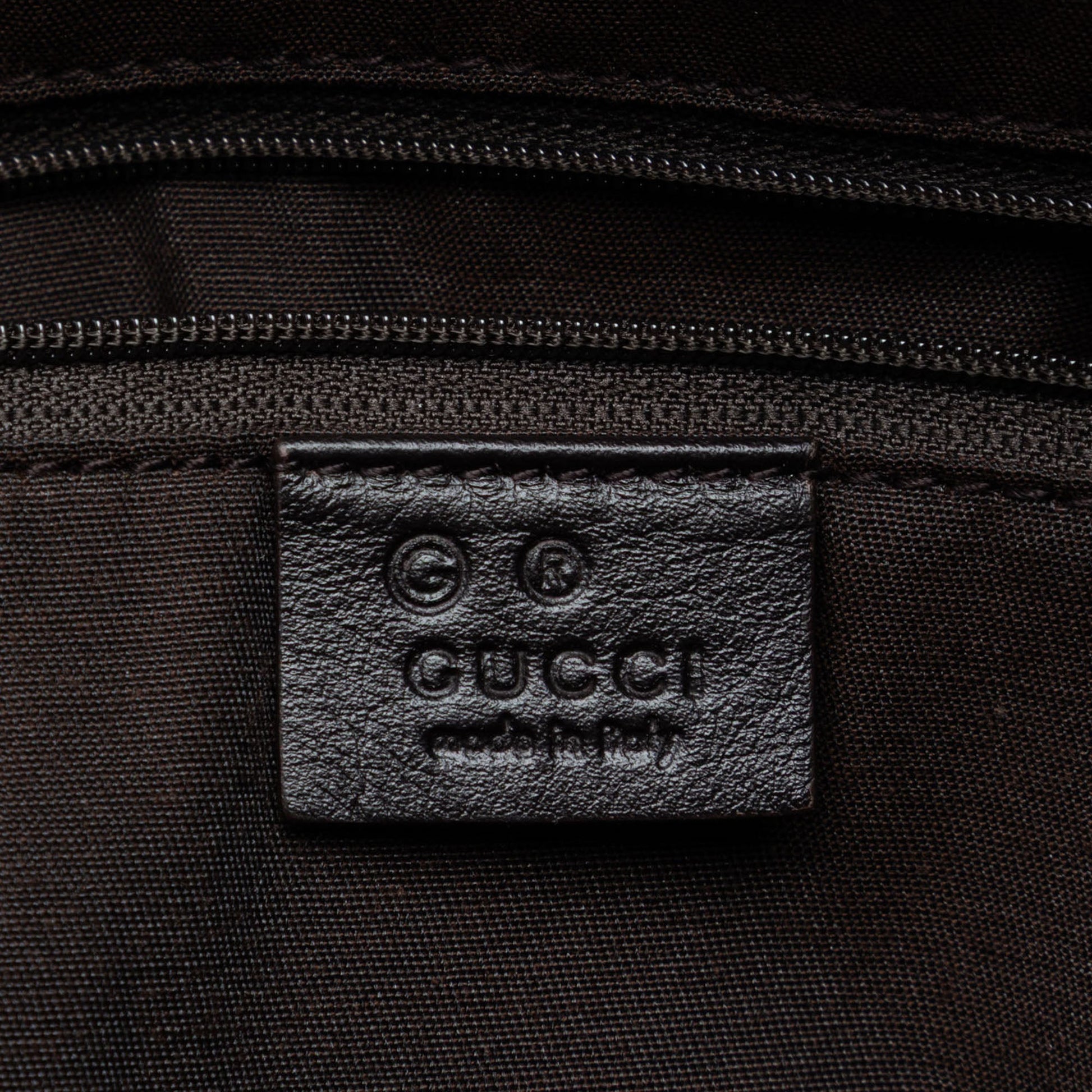 Gucci Embossed Studded Leather Horsebit Tote