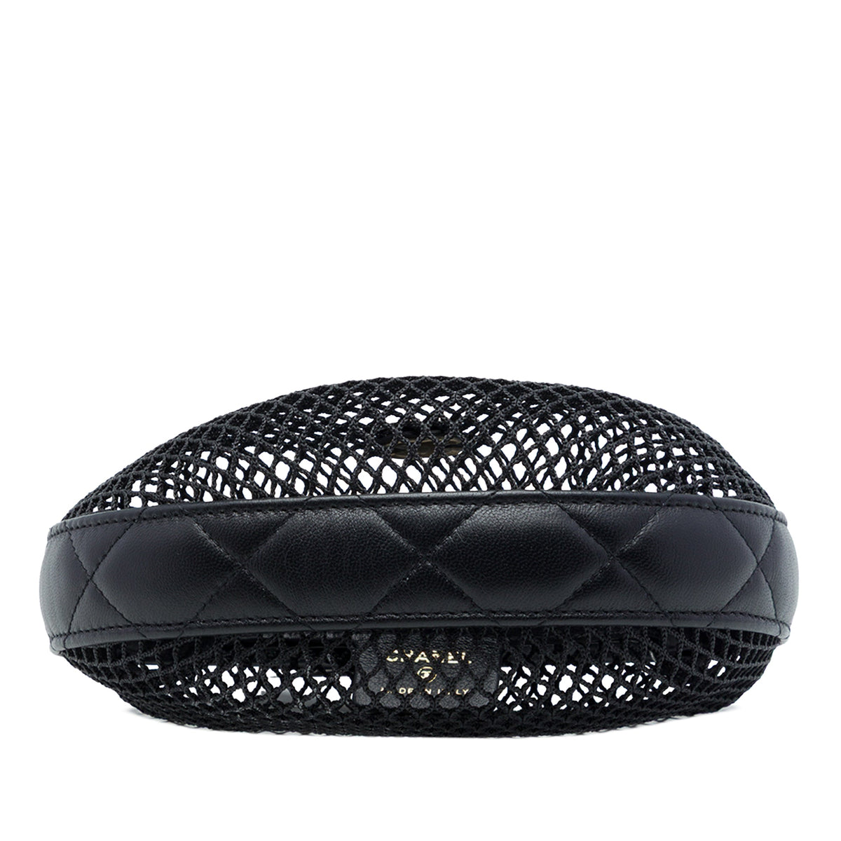 Chanel Mini CC Mesh and Quilted Lambskin Hobo Pouch — Black