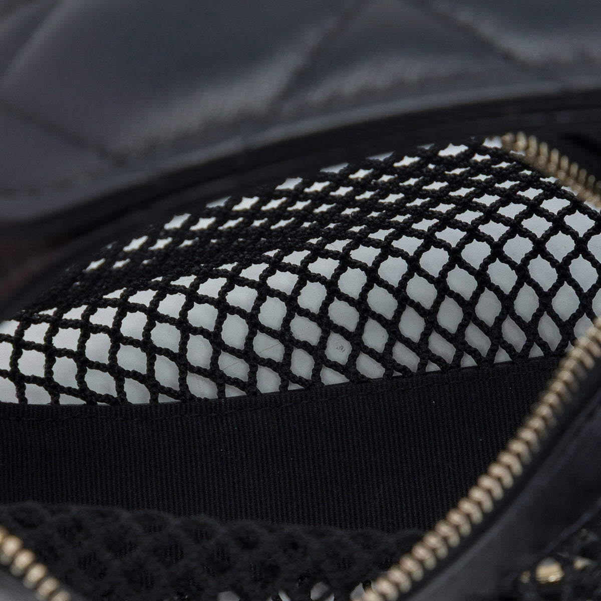 Chanel Mini CC Mesh and Quilted Lambskin Hobo Pouch — Black