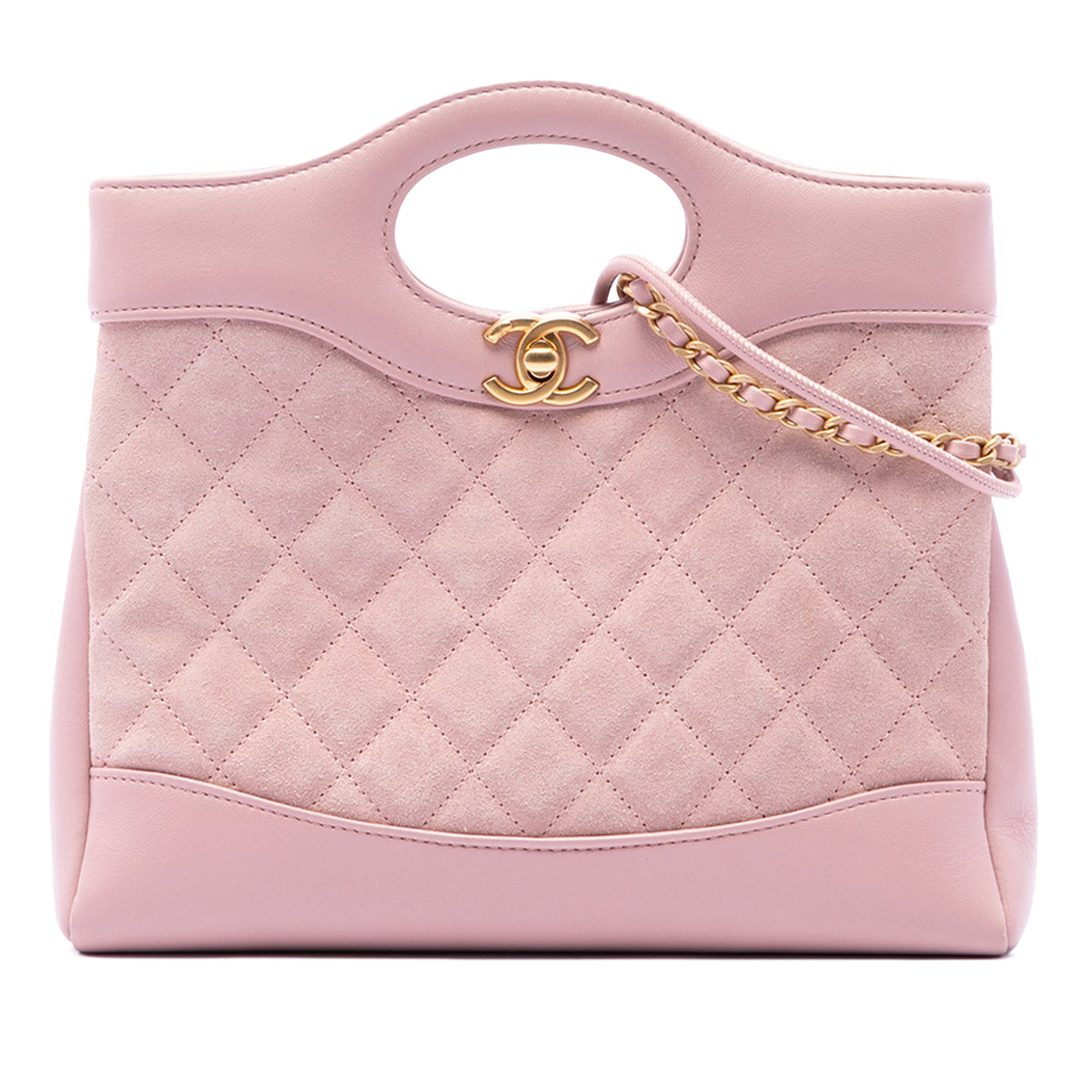 Chanel Mini Quilted Suede and Lambskin 31 Shopping Bag