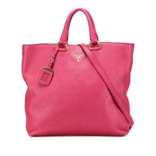 Prada Vitello Daino Open Convertible Tote