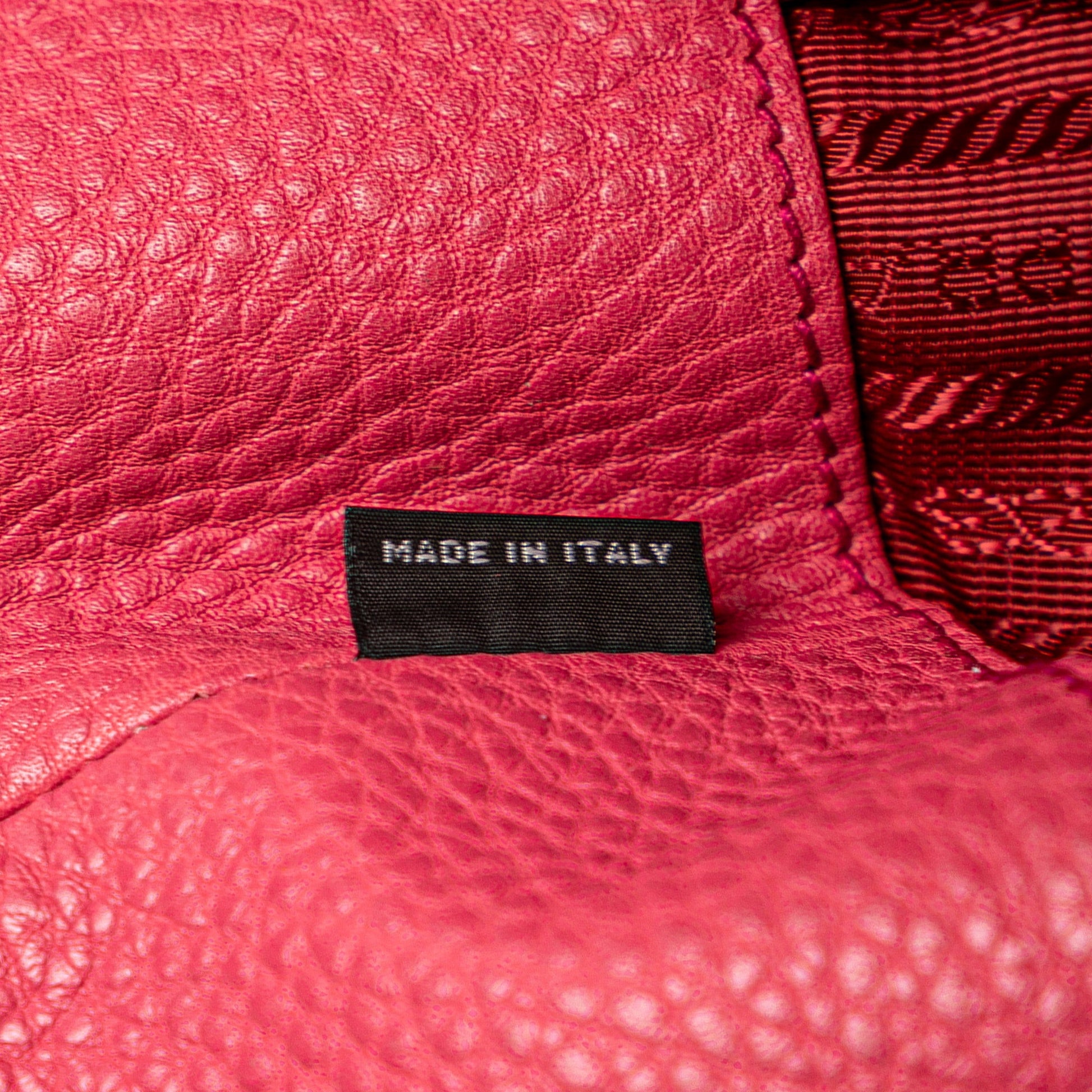 Prada Vitello Daino Open Convertible Tote