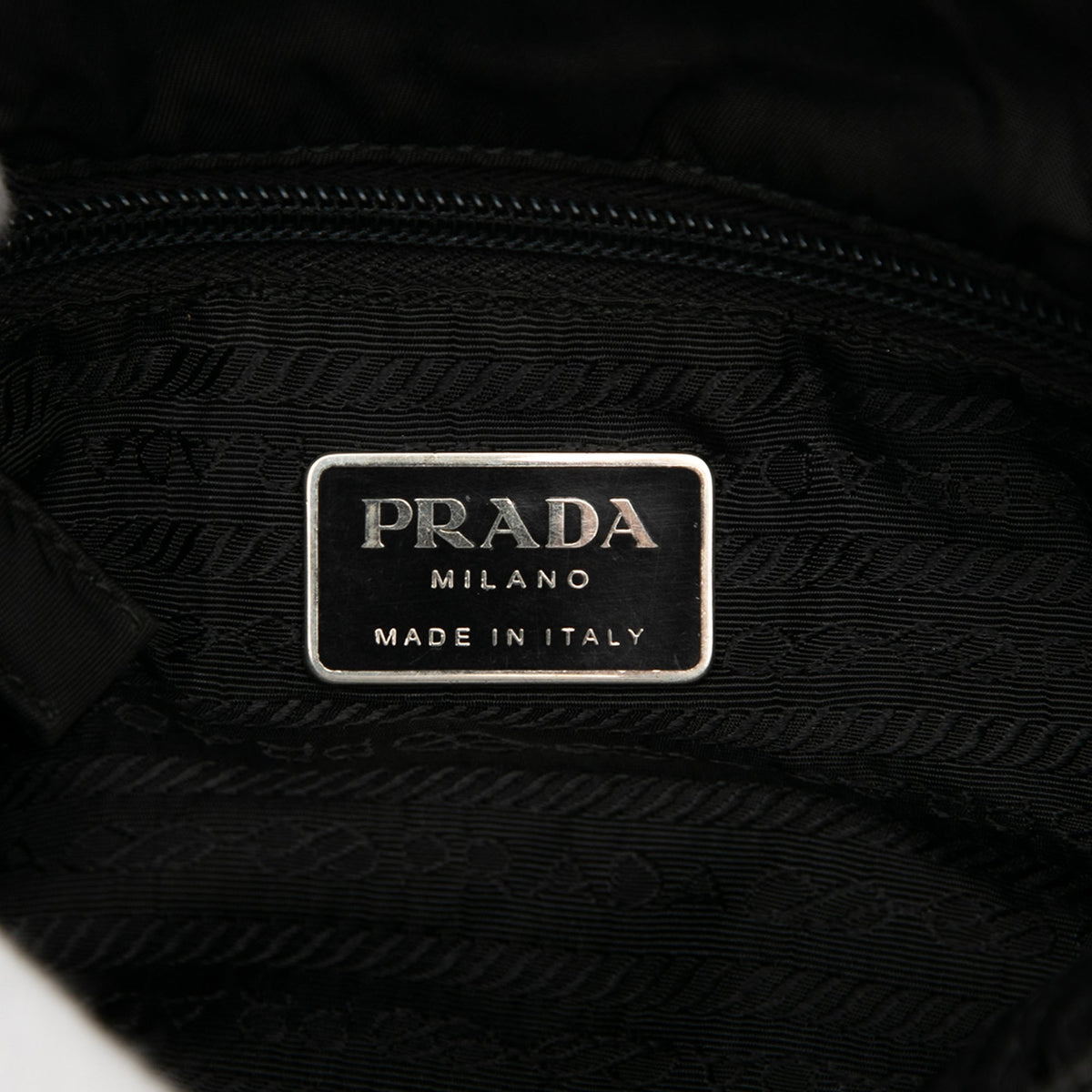 Prada Tessuto Shoulder Bag — Black