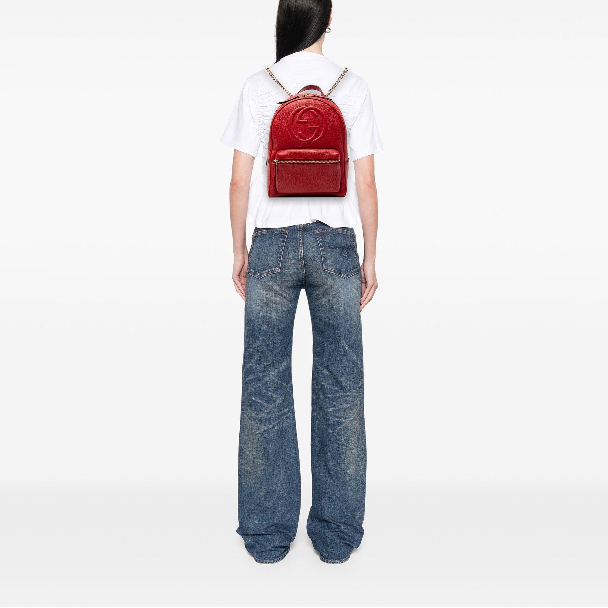 Pebbled Calfskin Soho Chain Backpack
