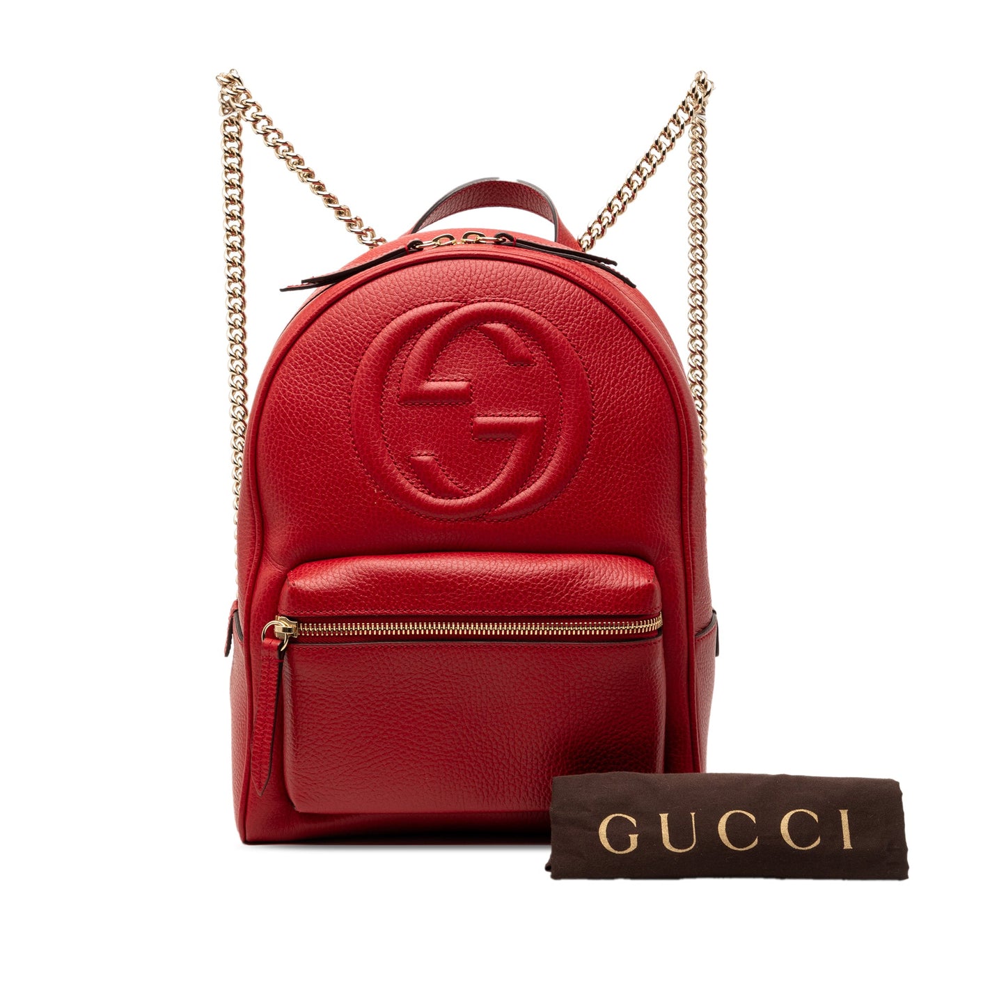Pebbled Calfskin Soho Chain Backpack