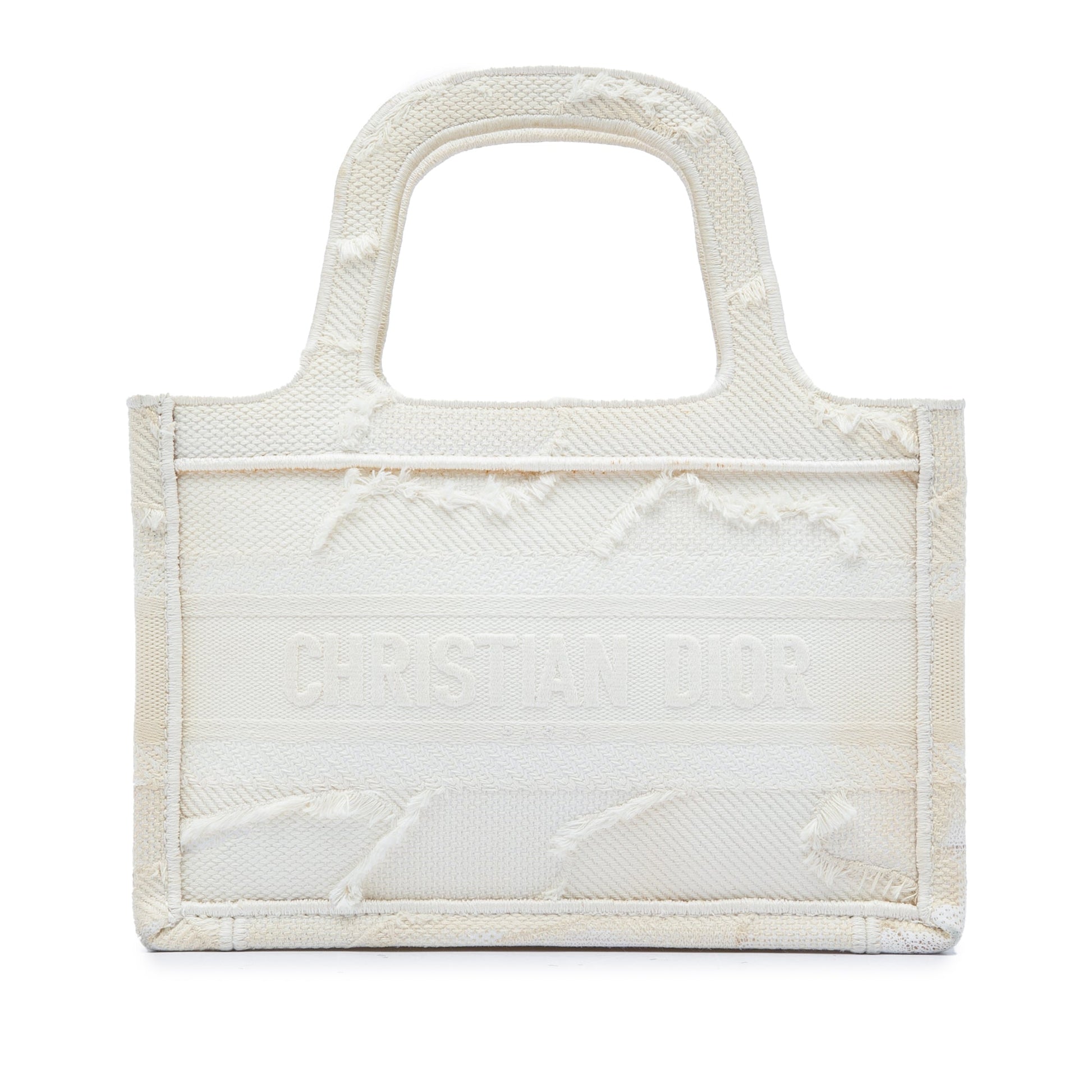 Dior Mini Embroidered Canvas Camouflage Book Tote
