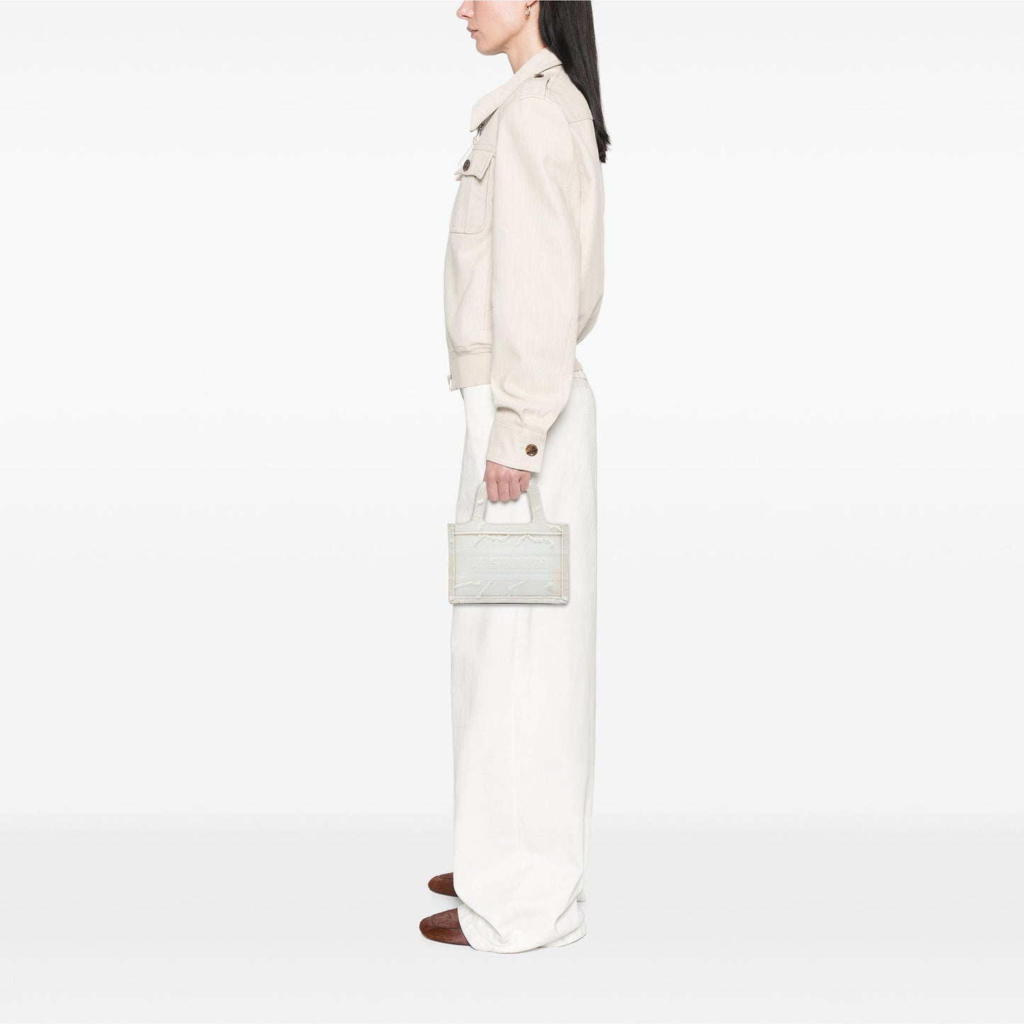 Dior Mini Embroidered Canvas Camouflage Book Tote