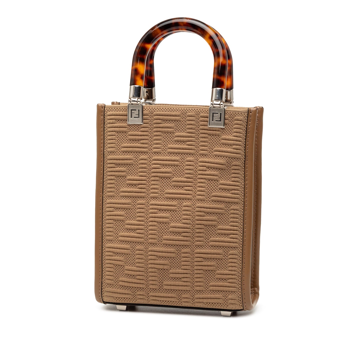 Fendi Mini Zucca Embossed Technical Fabric  Sunshine Shopper Tote