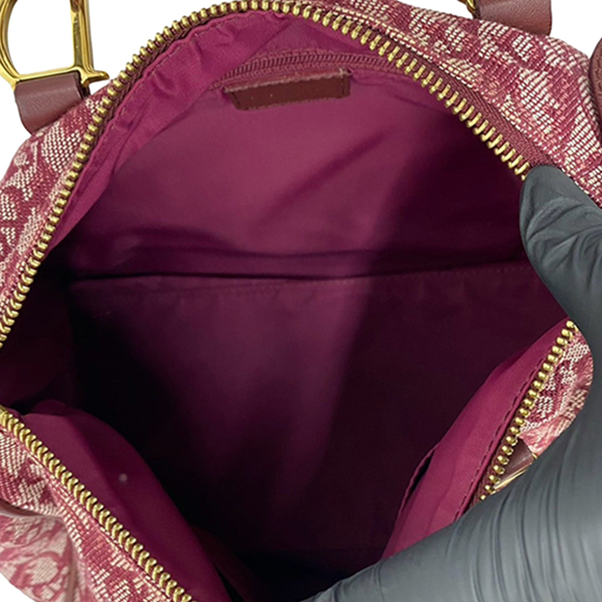 Dior Mini Diorissimo Trotter Canvas Boston Bag