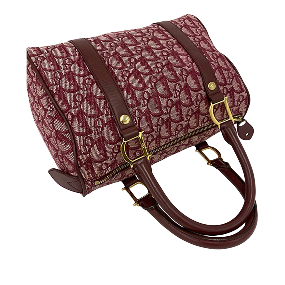 Dior Mini Diorissimo Trotter Canvas Boston Bag
