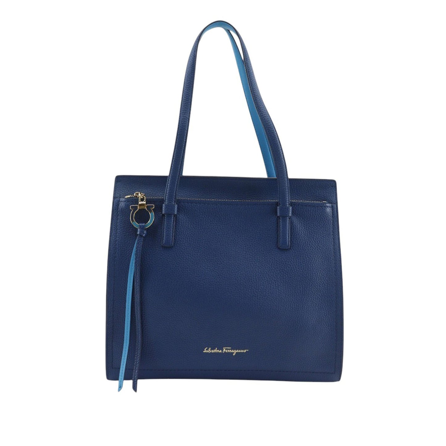 Ferragamo Medium Leather Pebbled Amy Tote