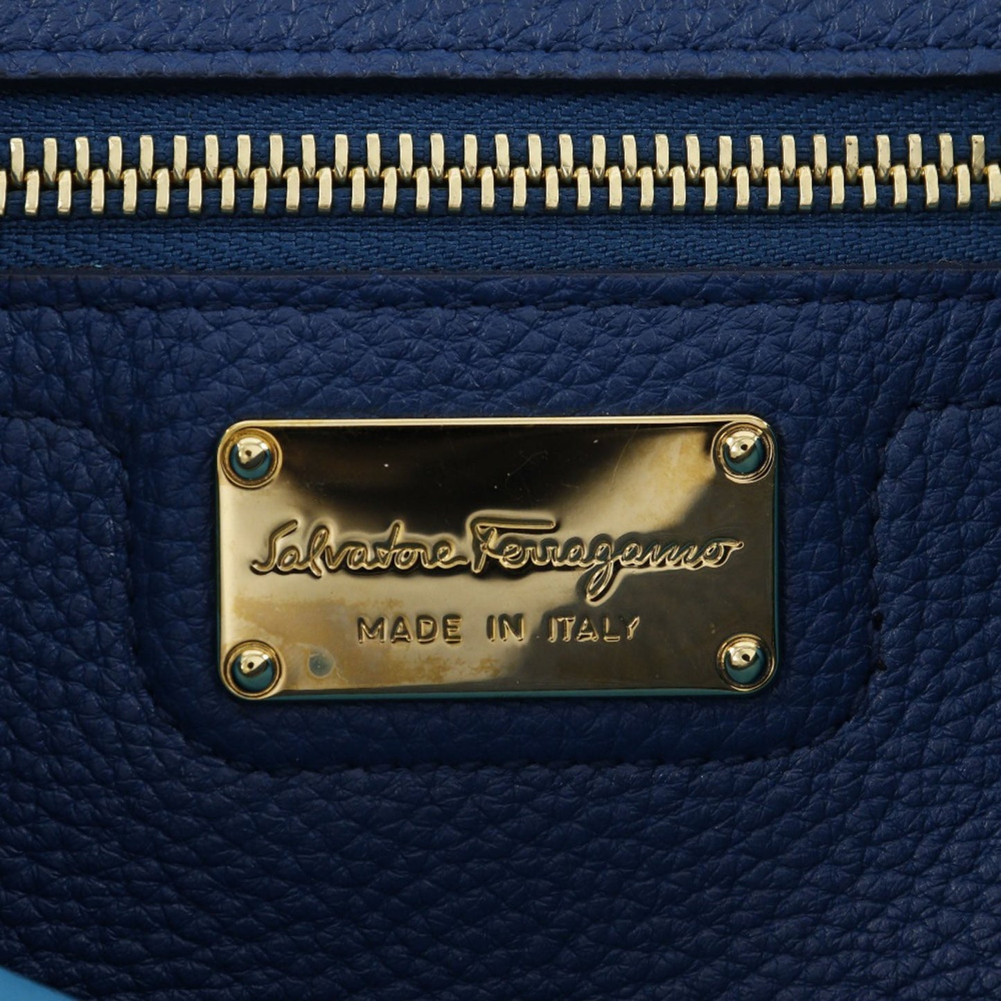 Ferragamo Medium Leather Pebbled Amy Tote