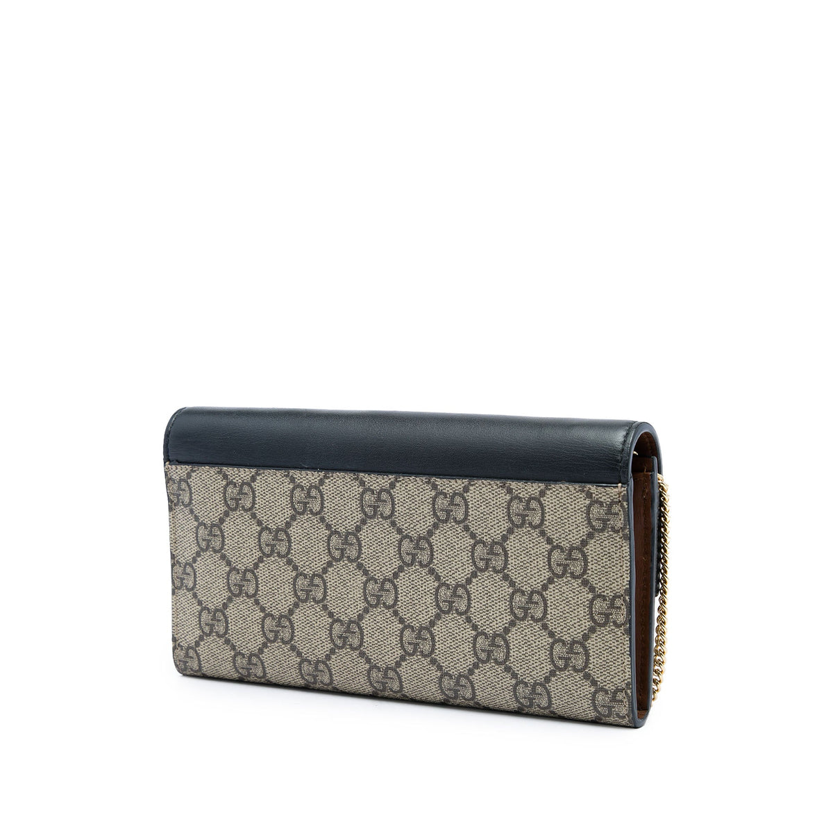 Gucci GG Supreme Padlock Wallet On Chain — Beige