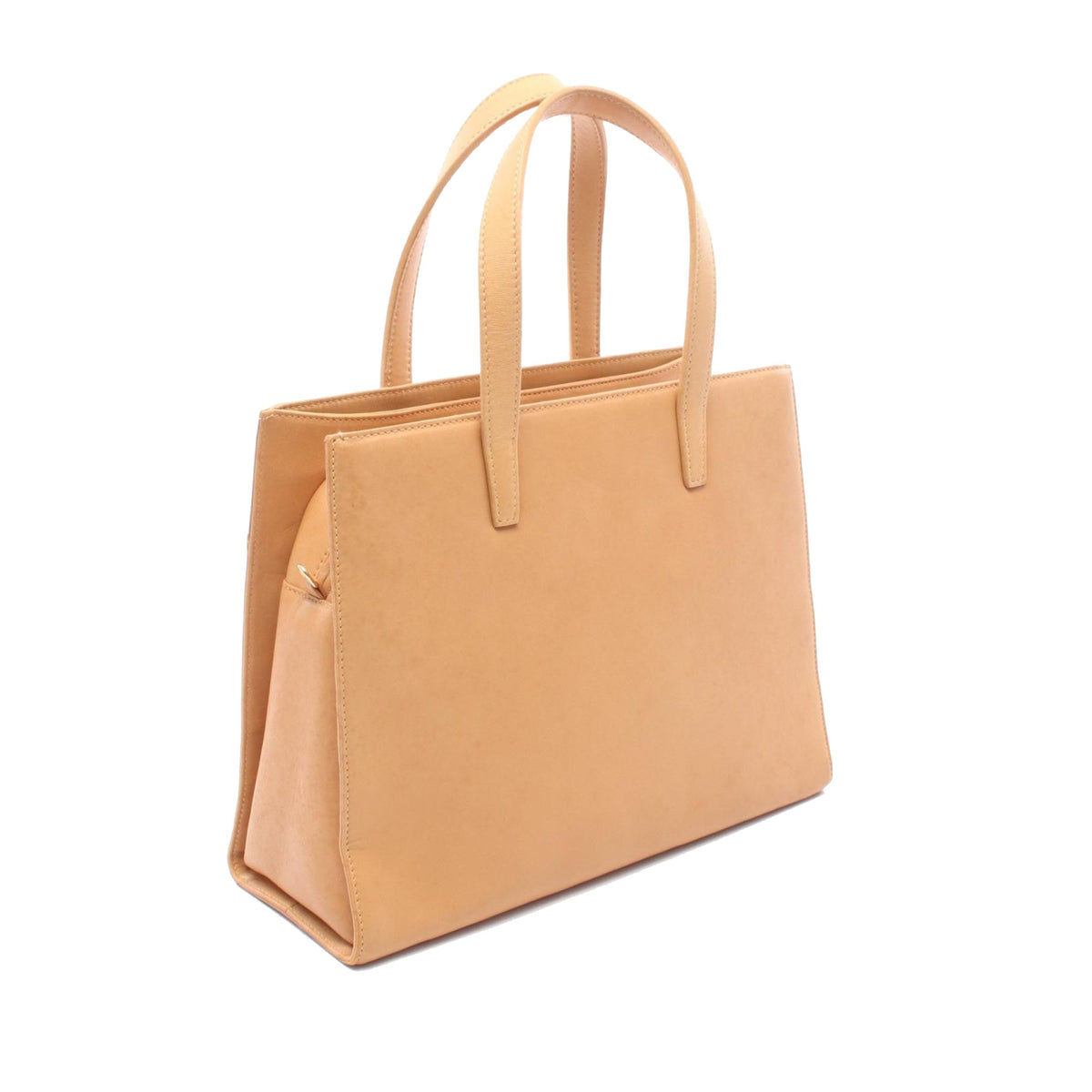 LOEWE Leather Anagram Handbag — Beige