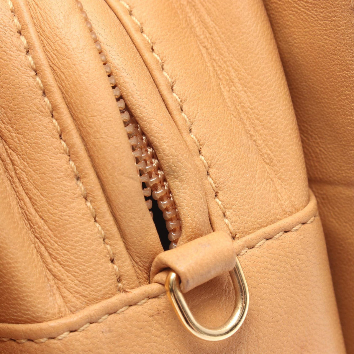 LOEWE Leather Anagram Handbag — Beige