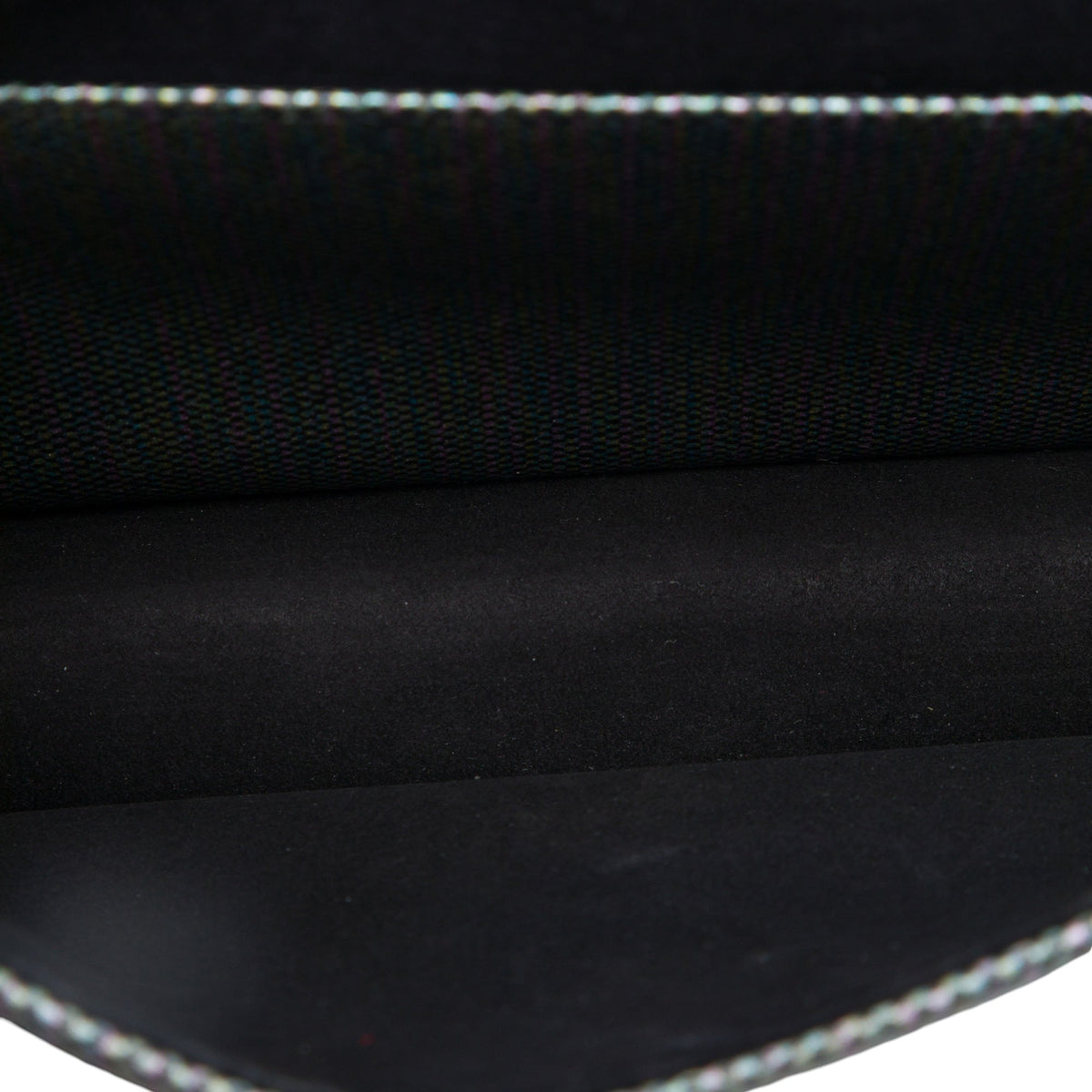 Dior Coated Canvas Houndstooth Wallet on Chain — Gray