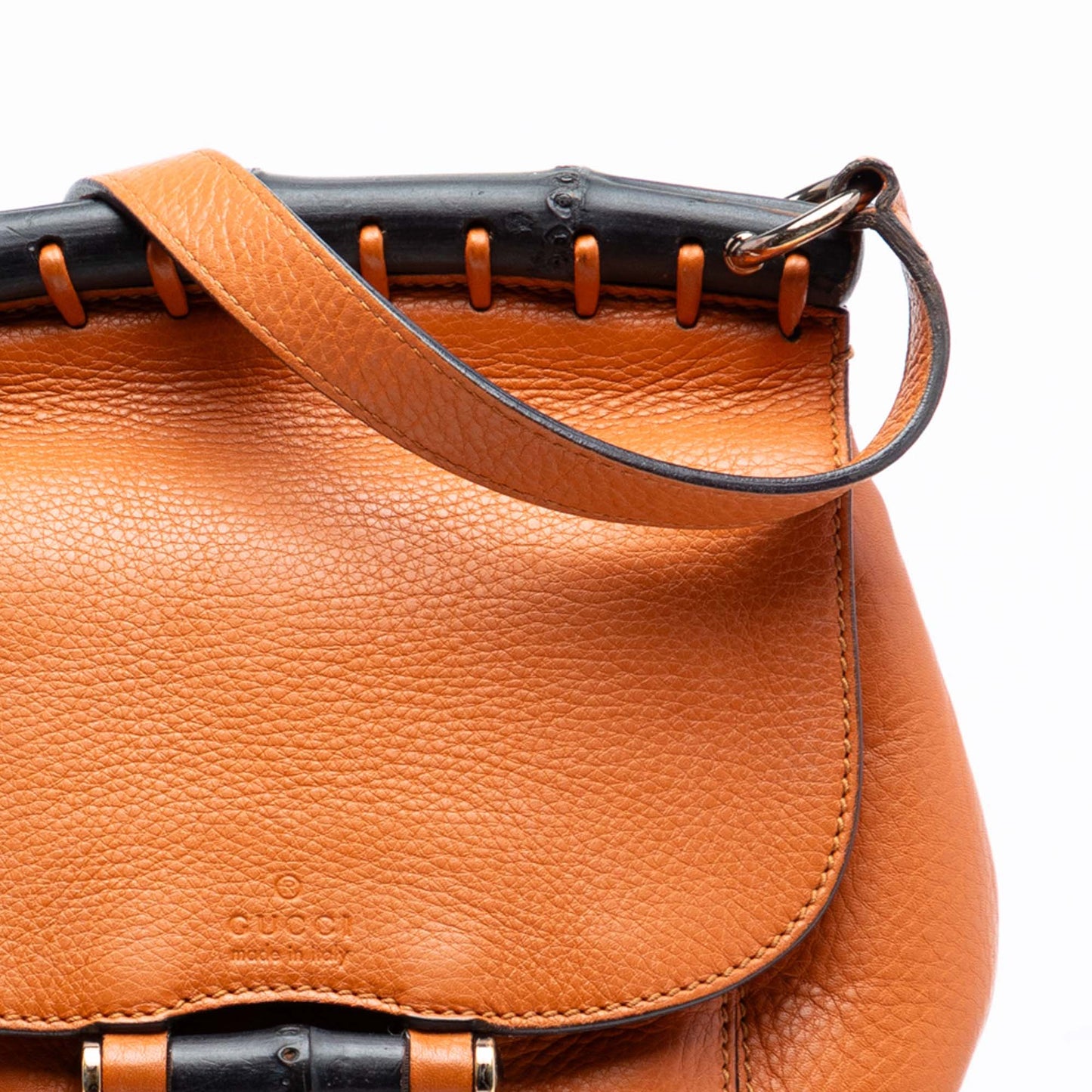 Gucci Small Leather Bamboo Nouveau Fringe Crossbody