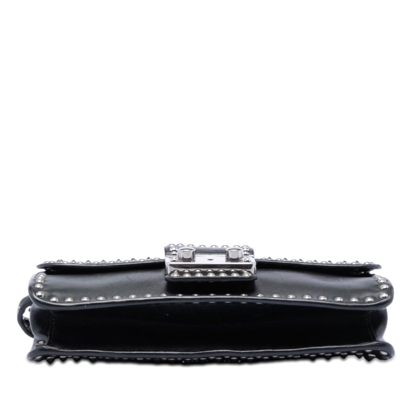 Miu Miu Studded Leather Push Lock Crossbody