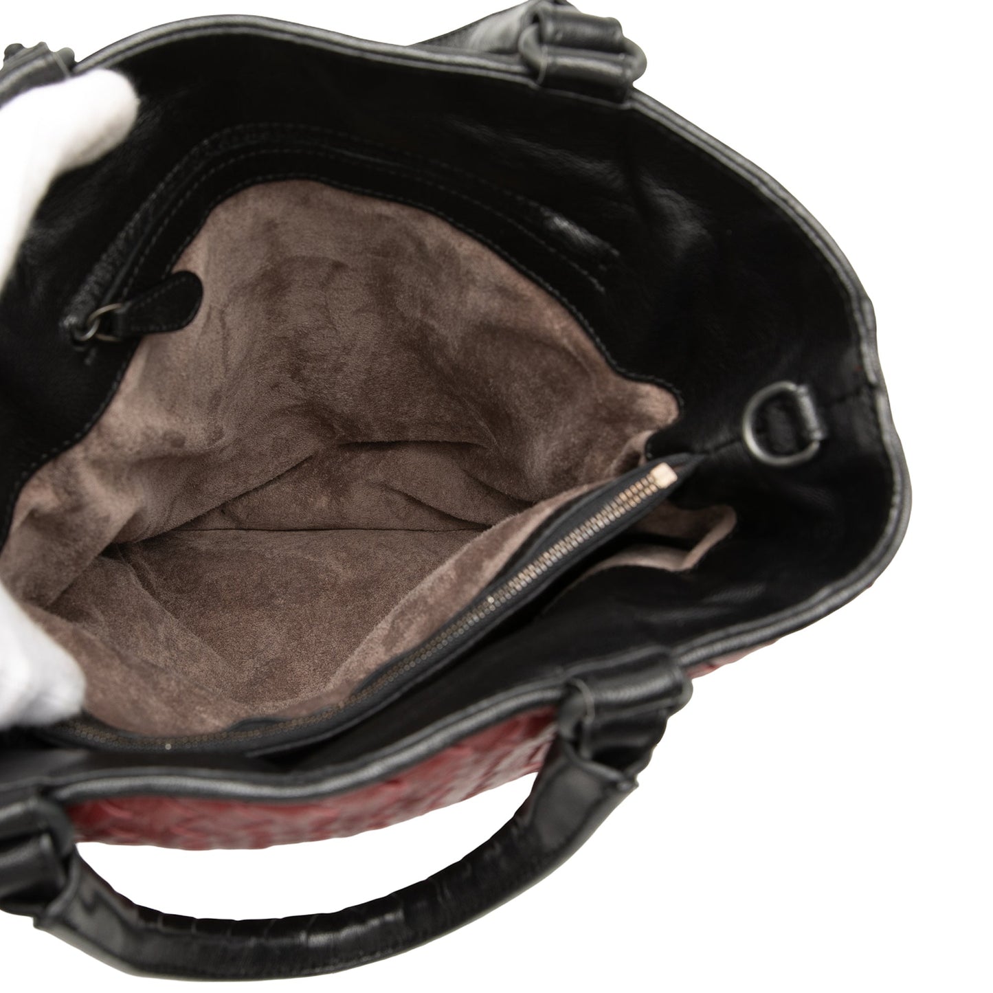 Bottega Veneta Bicolor Nappa Intrecciato Vertical Convertible Satchel