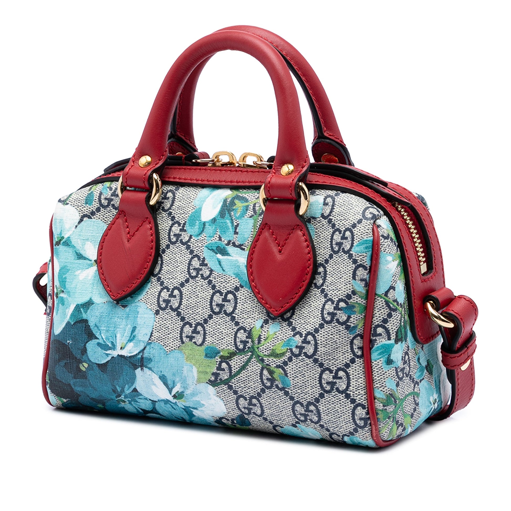 Gucci Mini GG Supreme Blooms Boston Bag