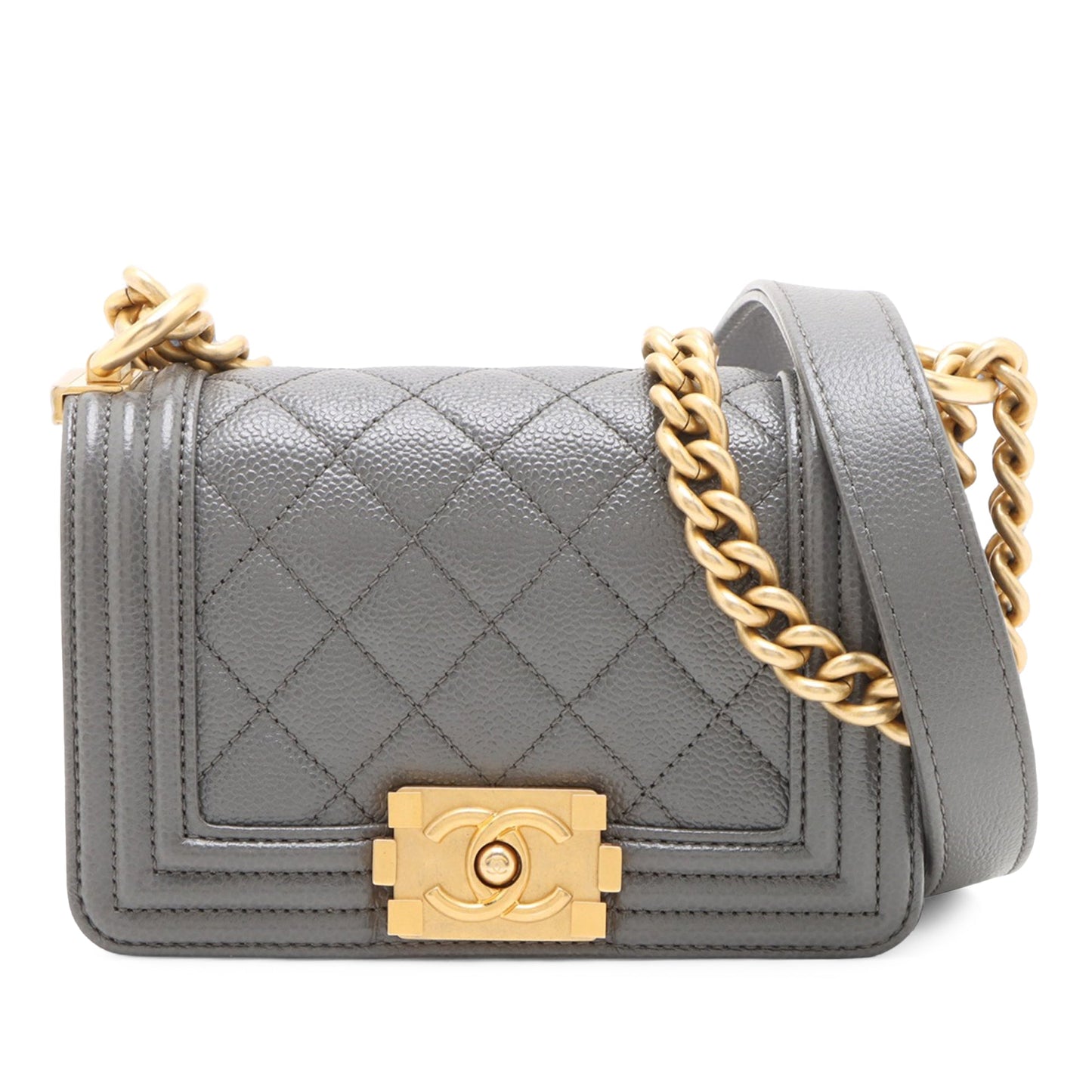Chanel Mini Quilted Caviar Boy Flap