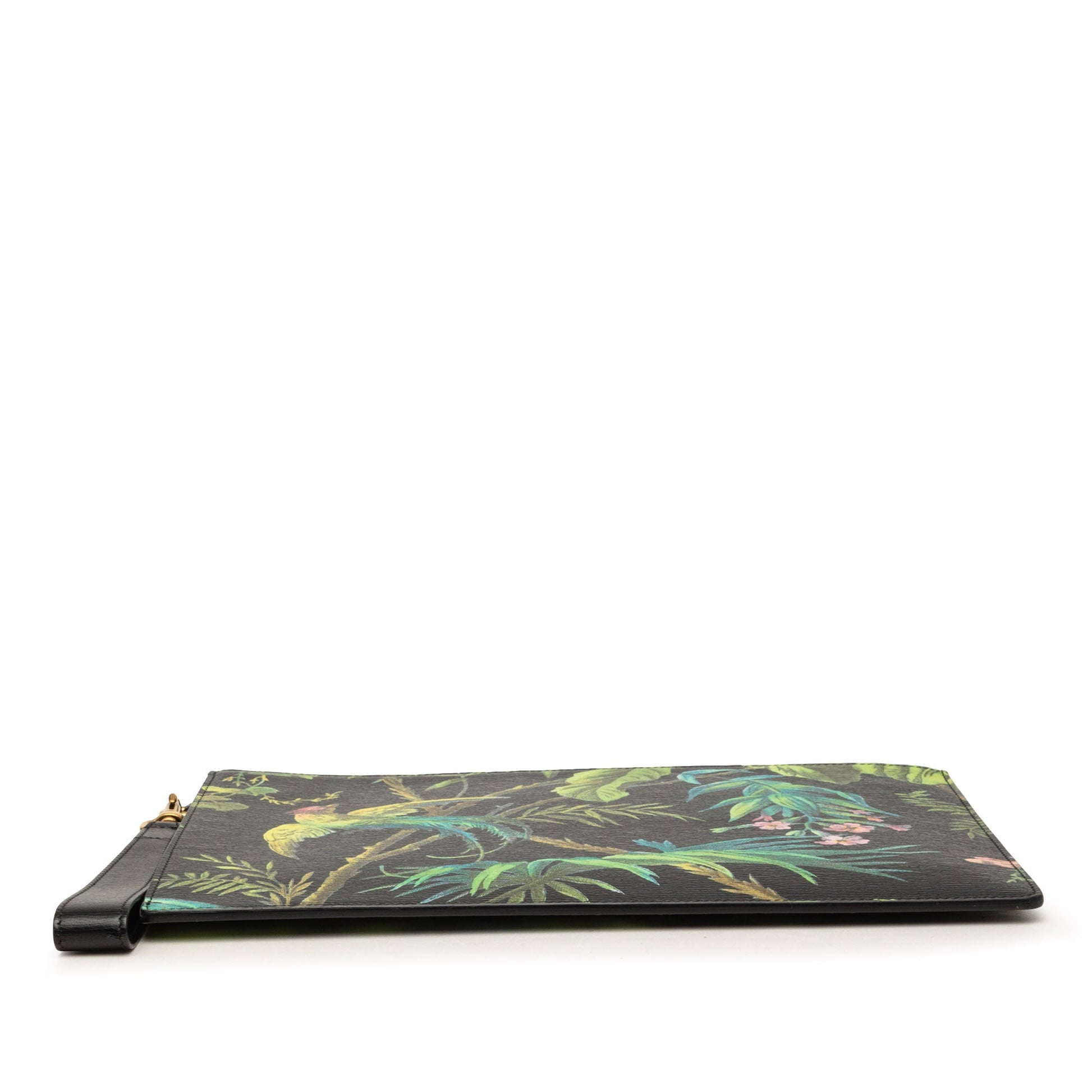 Gucci Calfskin Tropical Print Clutch