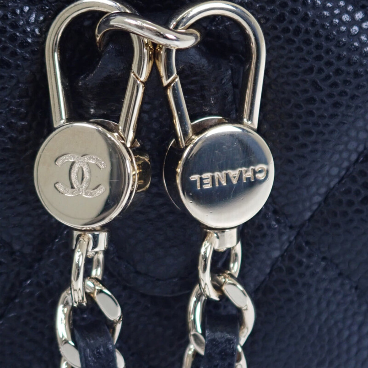 Chanel Mini CC Quilted Caviar Backpack