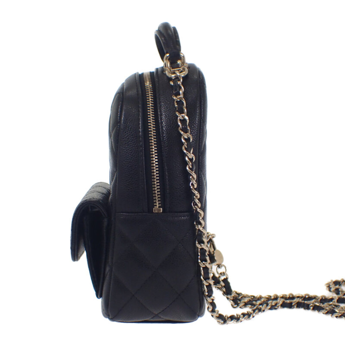 Chanel Mini CC Quilted Caviar Backpack