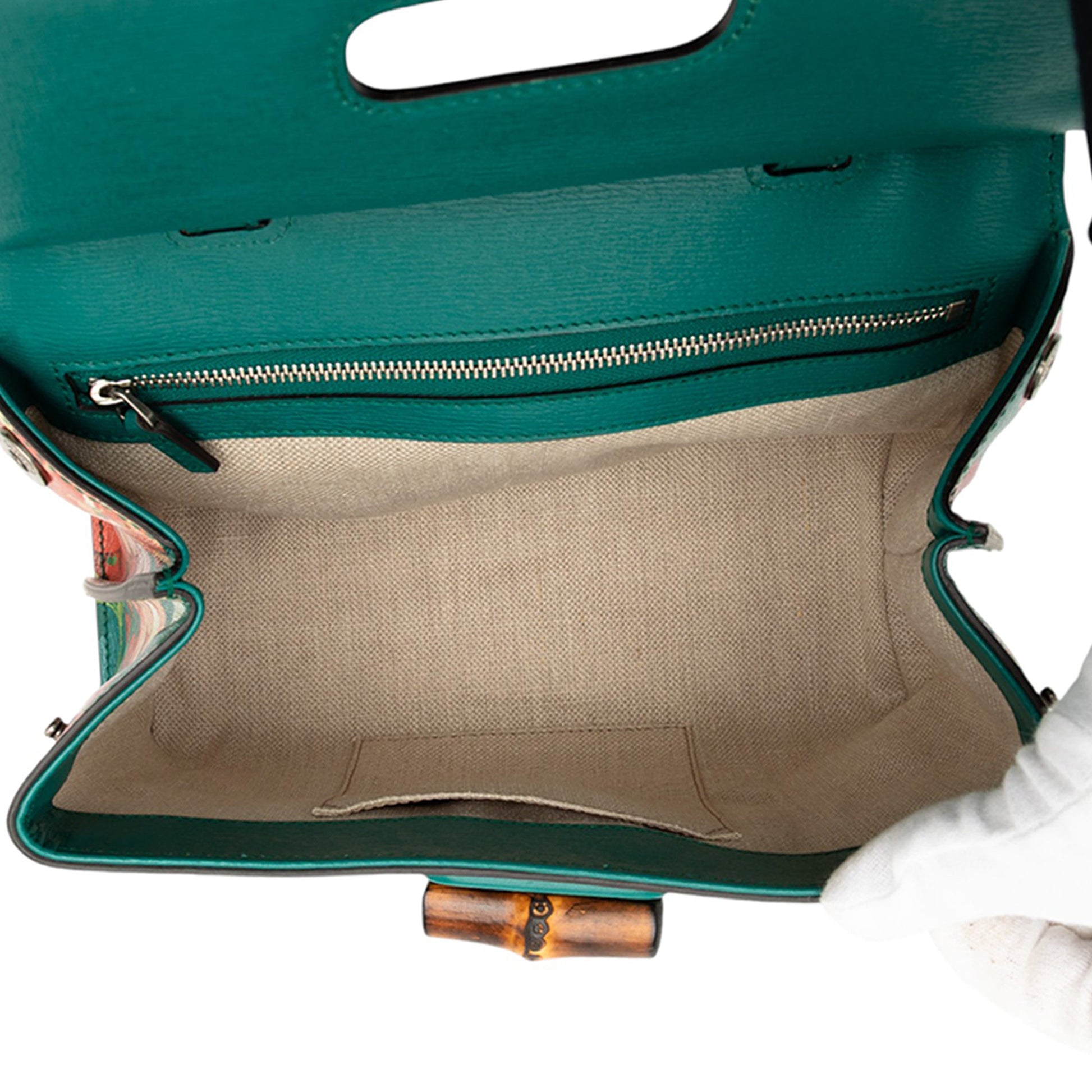 Gucci Small Calfskin Bamboo Daily Blooms Satchel