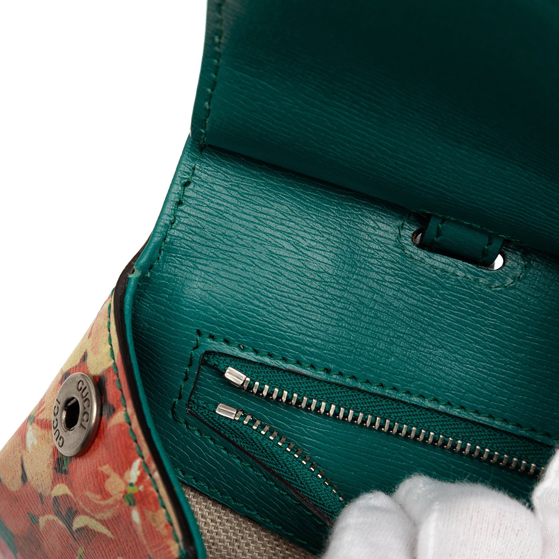 Gucci Small Calfskin Bamboo Daily Blooms Satchel