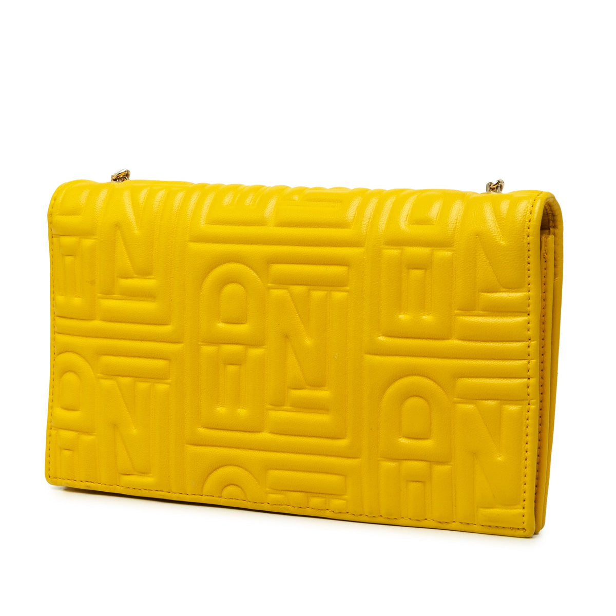 Fendi Embossed Nappa Logo Chain Clutch